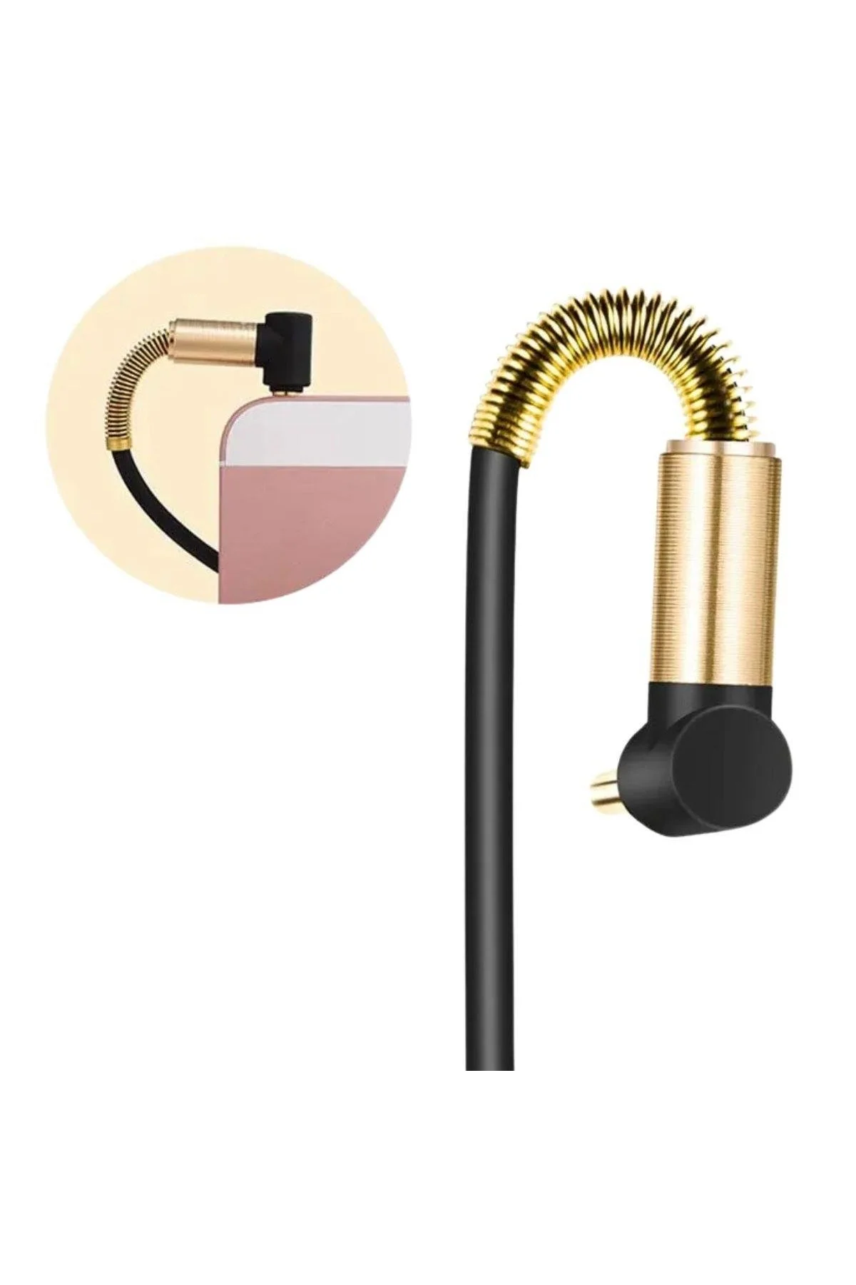 3.5mm AUX Kablosu Jak Erkek Erkek L Tipi 1 Metre Ses Aktarım Kablosu (4741) - Just Cheap Store Görsel 3