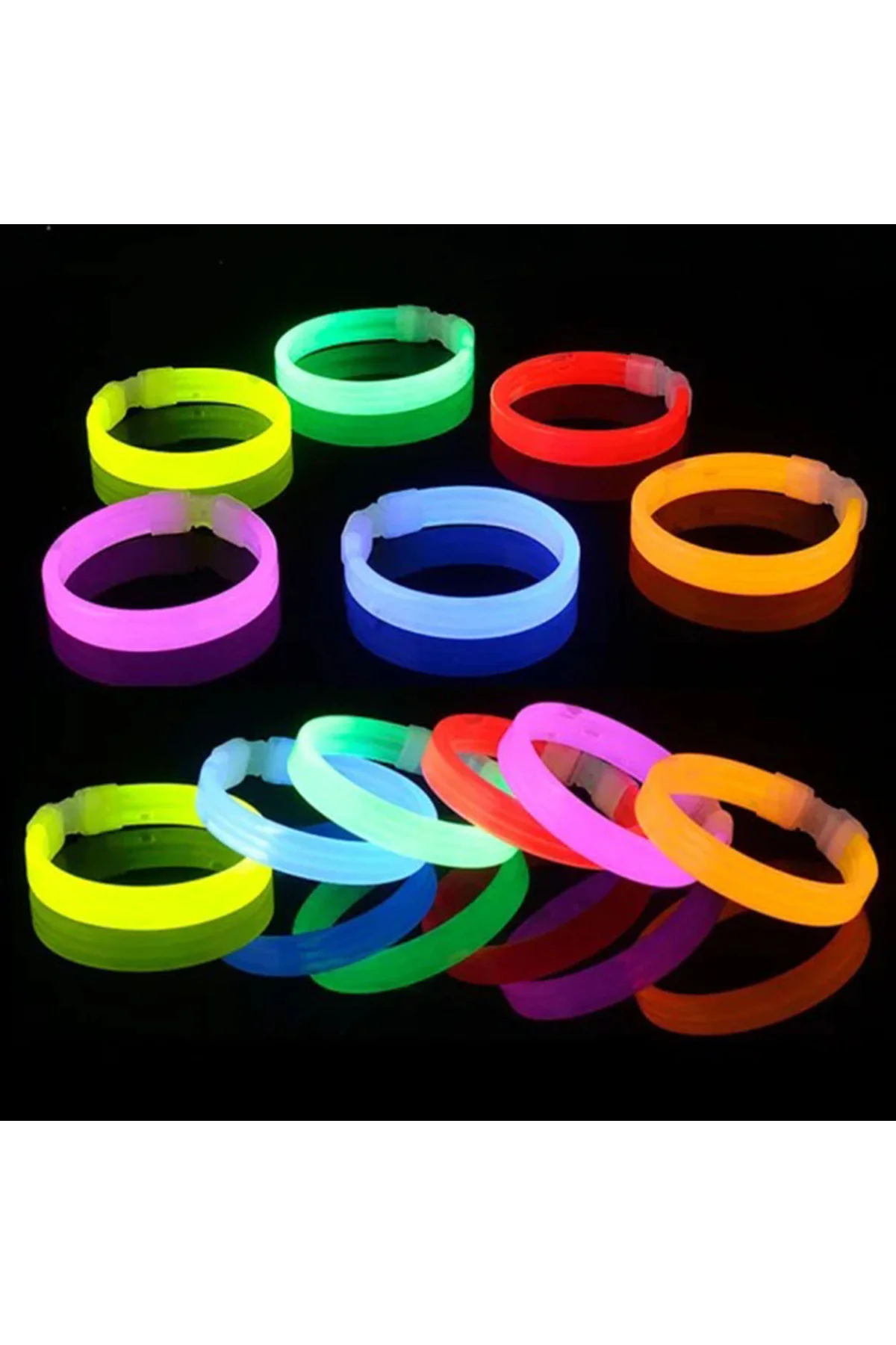 Glow Kalın Bileklik 12’li Set | Baskıya Uygun Renkli Model (4741) - Just Cheap Store Görsel 2