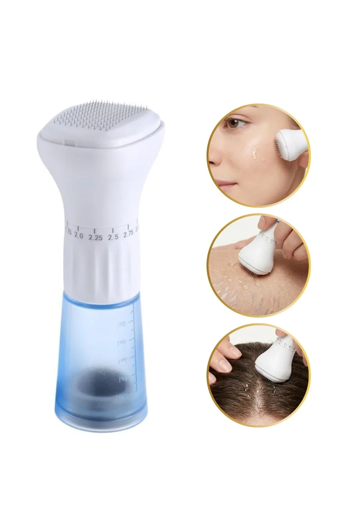 140 İğneli Serum Hazneli Dermaroller – 0-3 mm Ayarlı Dermaroller Mikro İğneli Saç, Cilt ve Vücut Bak