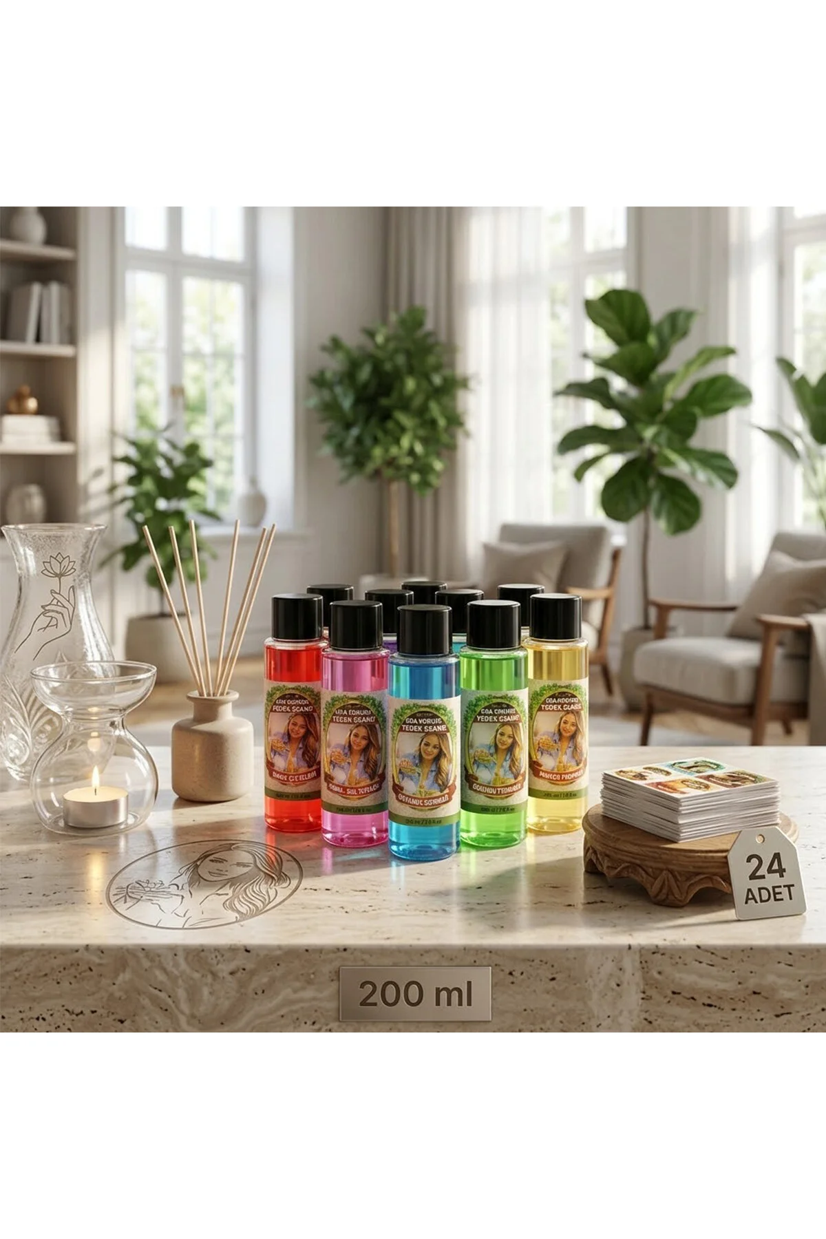 24 ADET 200ML MİX ODA KOKUSU YEDEK ESANS (4741) - Just Cheap Store Görsel 2