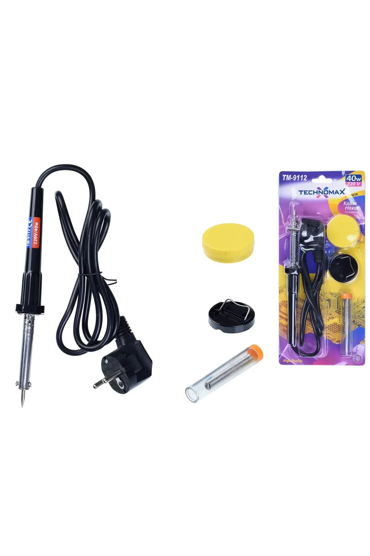 40w Pasta Ve Lehim Telli Havya Seti Tm-9112 - Just Cheap Store Görsel 2
