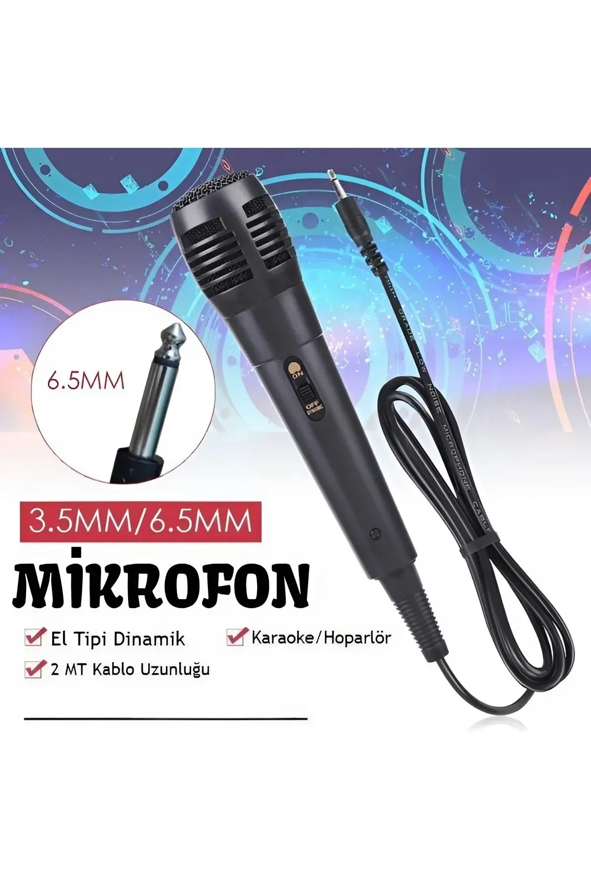 Karaoke Mikrofon Kablolu Mikrofon 6.5 Mm Karaoke Mikrofonu - Just Cheap Store Görsel 2