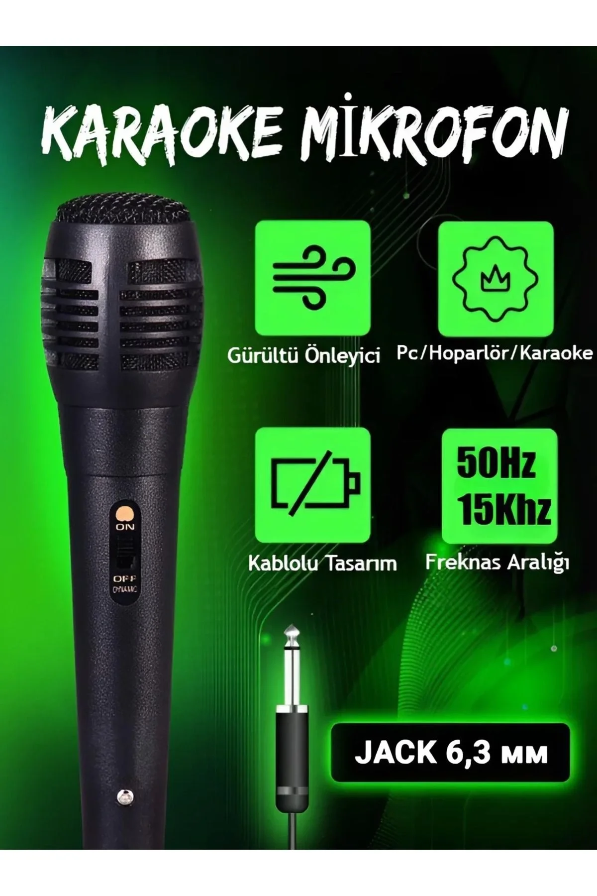 Karaoke Mikrofon Kablolu Mikrofon 6.5 Mm Karaoke Mikrofonu - Just Cheap Store Görsel 5