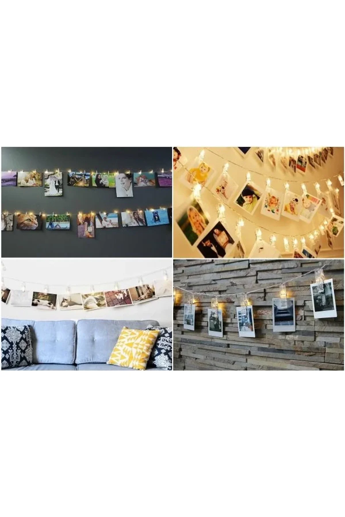 10 Lu Led Işıklı Fotoğraf Mandalları Rgp - Just Cheap Store Görsel 2