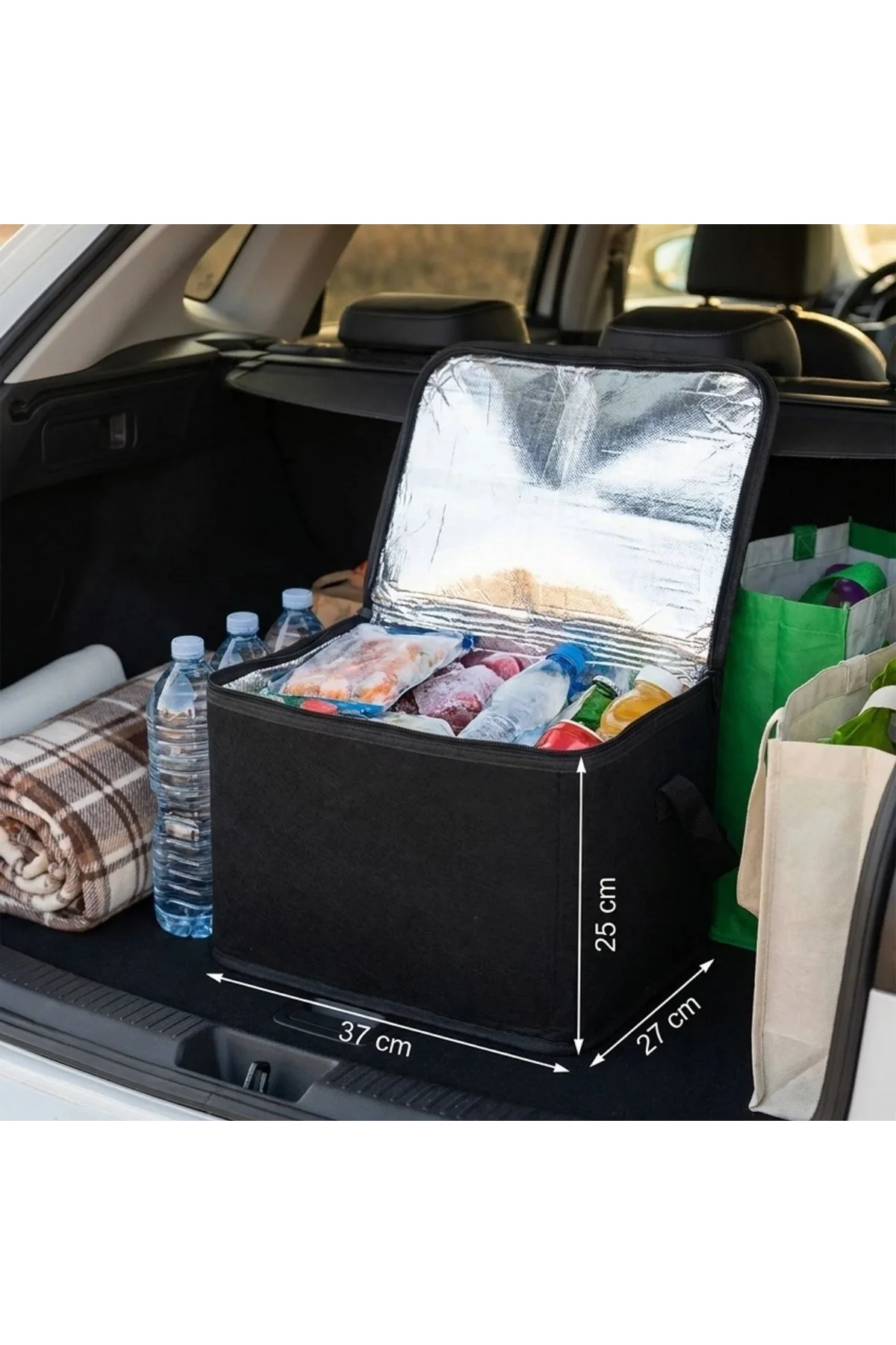 Isı Koruyucu Termal Taşıma Çantası 32 Litre – Araç Bagaj Organizeri, Termos, Katlanabilir Keçe Sakla - Just Cheap Store Görsel 5