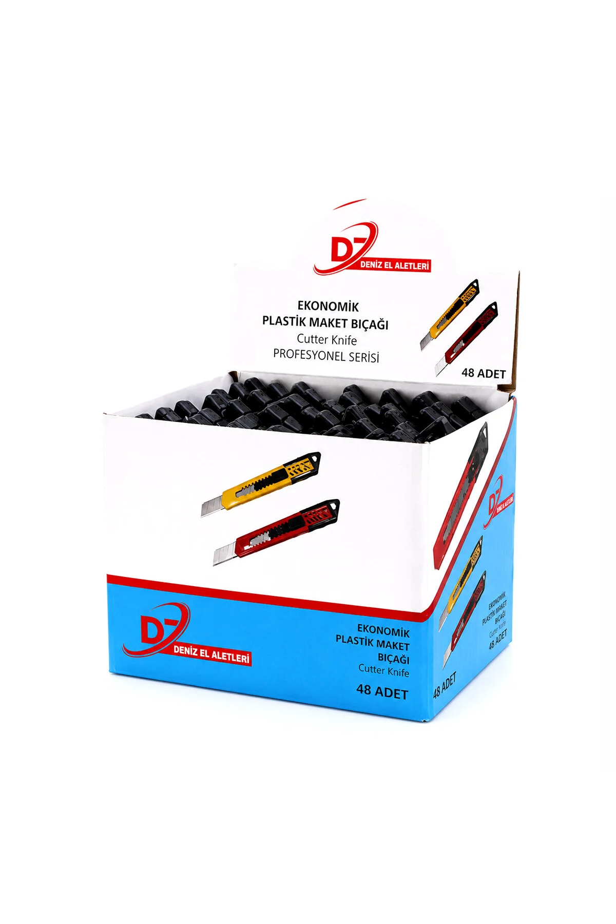 48 ADET EKO PLASTİK FALÇATA MAKET BIÇAK SARI (4741) - Just Cheap Store Görsel 3