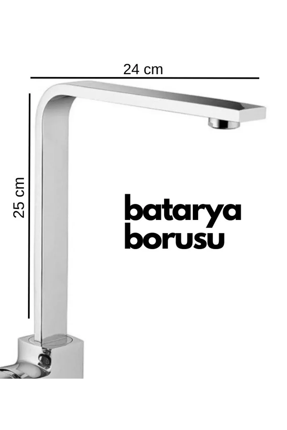 Krom Mutfak Evye Batarya İçin Köşeli Su Borusu Paslanmaz Ve Eca Uyumlu 25x25 - Just Cheap Store Görsel 2