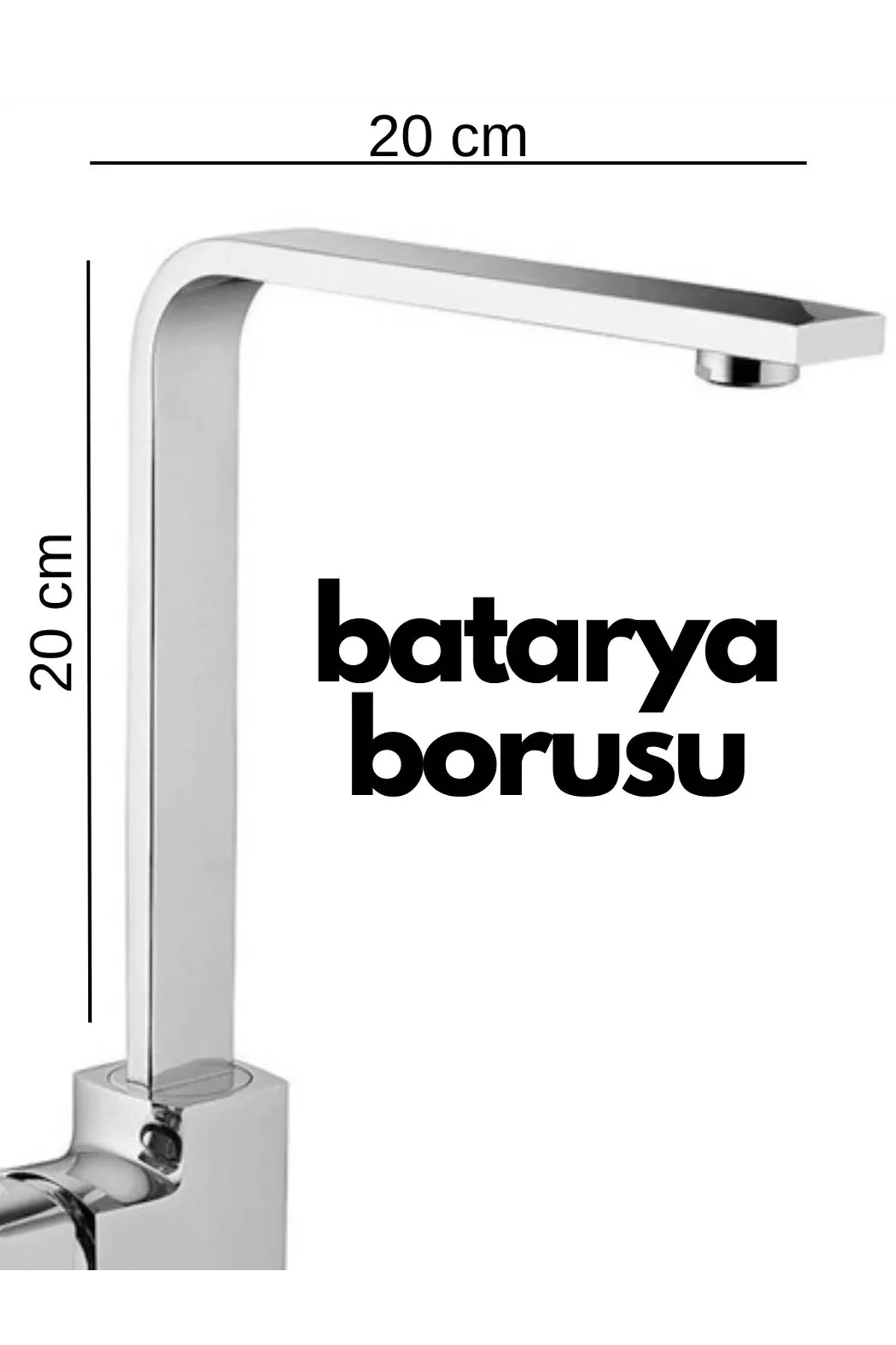 Krom Mutfak Evye Batarya İçin Köşeli Su Borusu Paslanmaz Ve Eca Uyumlu 20x20 - Just Cheap Store Görsel 2