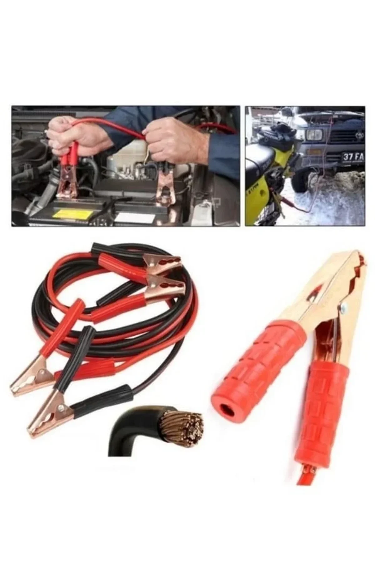 Ultra Güçlü Araba Akü Takviye Kablosu - 1500 Amper Çantalı - Just Cheap Store Görsel 3