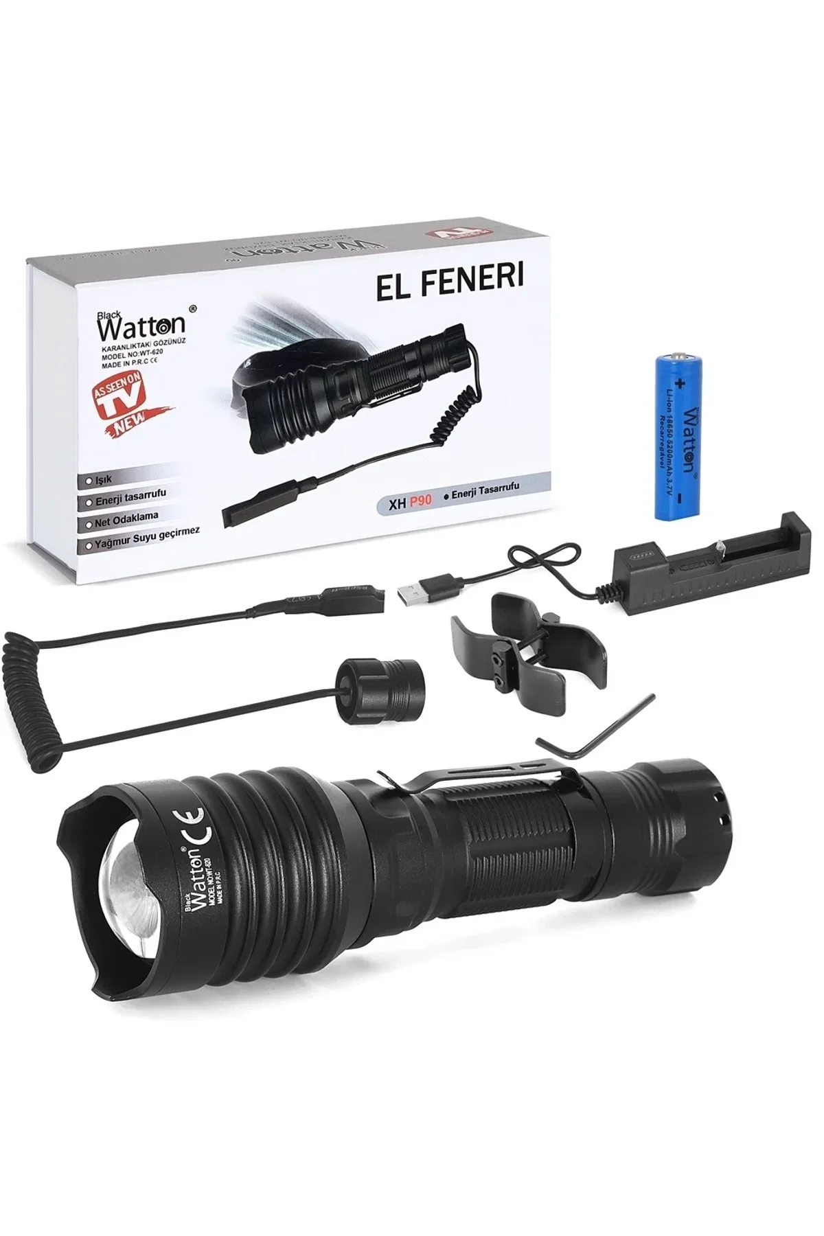 Tg-10 Şarjlı Profesyonel Av Feneri Wt-620 - Just Cheap Store Görsel 2