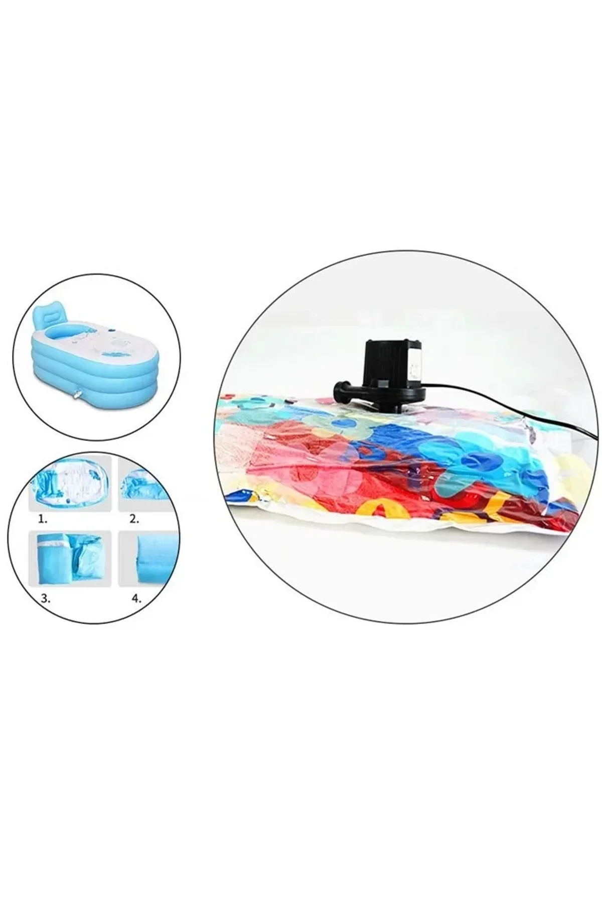 Elektrikli Hava Pompası Şişme Yatak - Lastik - Vakumlu Poşet Hava Kompresörü - Just Cheap Store Görsel 3