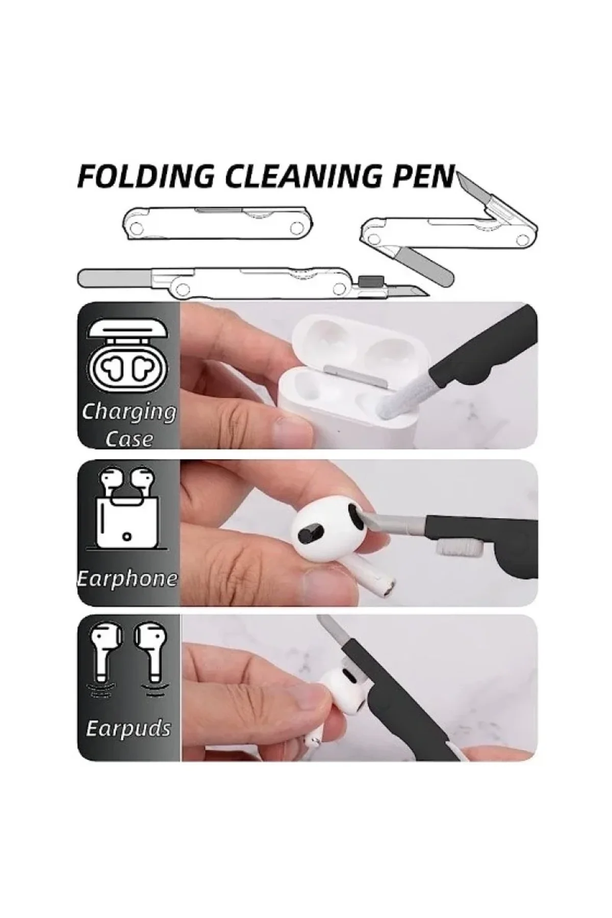 Çok Fonksıyonlu 7 In 1 Aırpods Klavye Ekran Kulaklık Temızleme Kıtı - Just Cheap Store Görsel 5