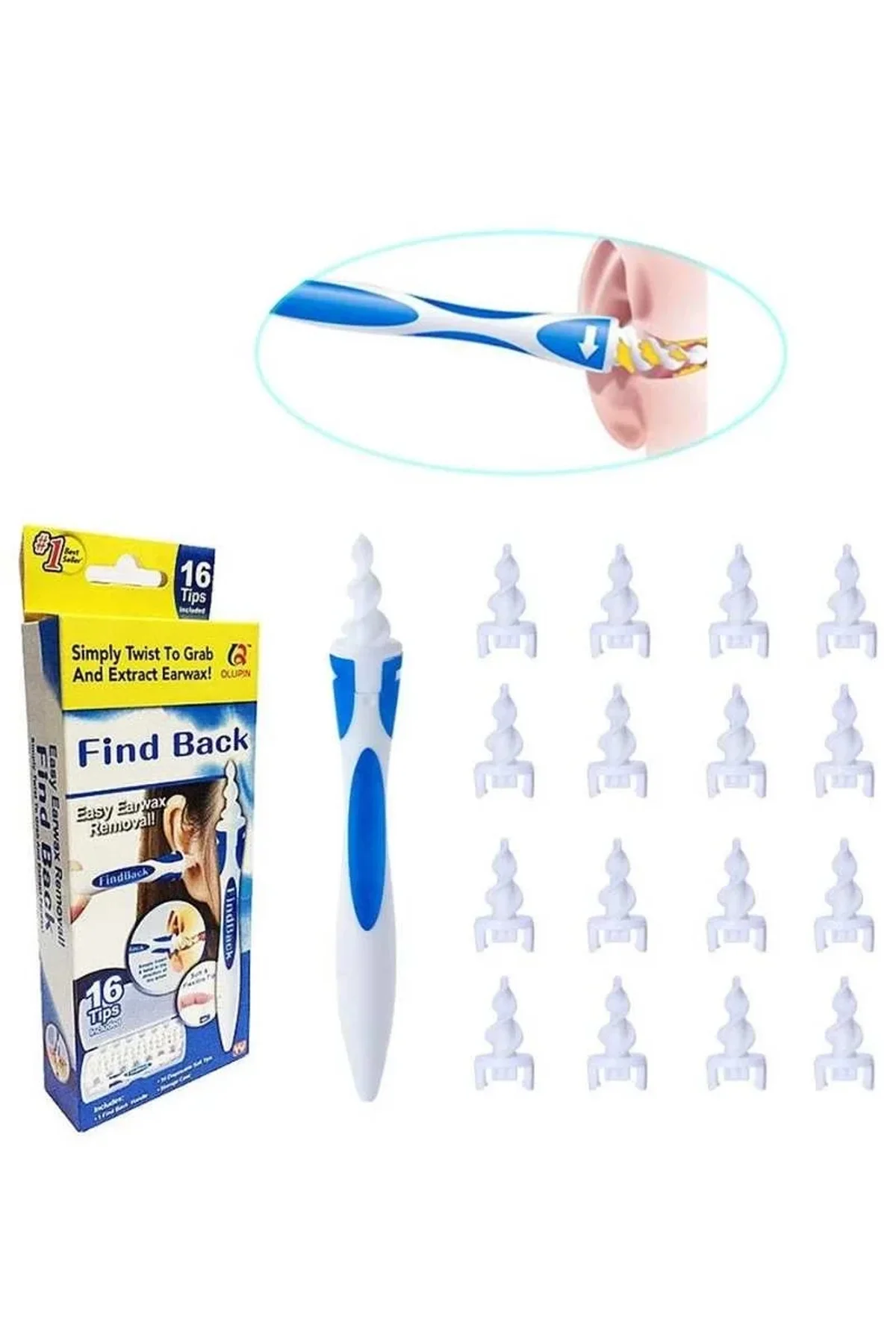 Find Back Pratik Kulak Temizleme Aparatı Silikon Kit Ear Claning - Just Cheap Store Görsel 2