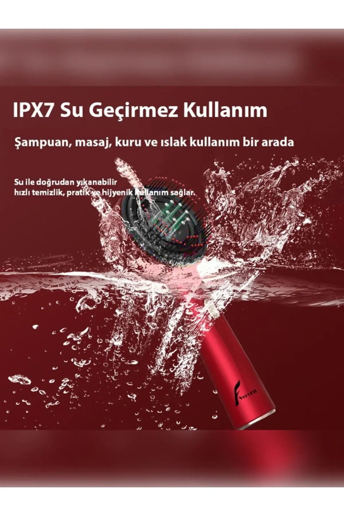 Şarjlı Ve Titreşimli Saç Masaj Tarağı Bakım Yağı Hazneli Fırça - Just Cheap Store Görsel 4