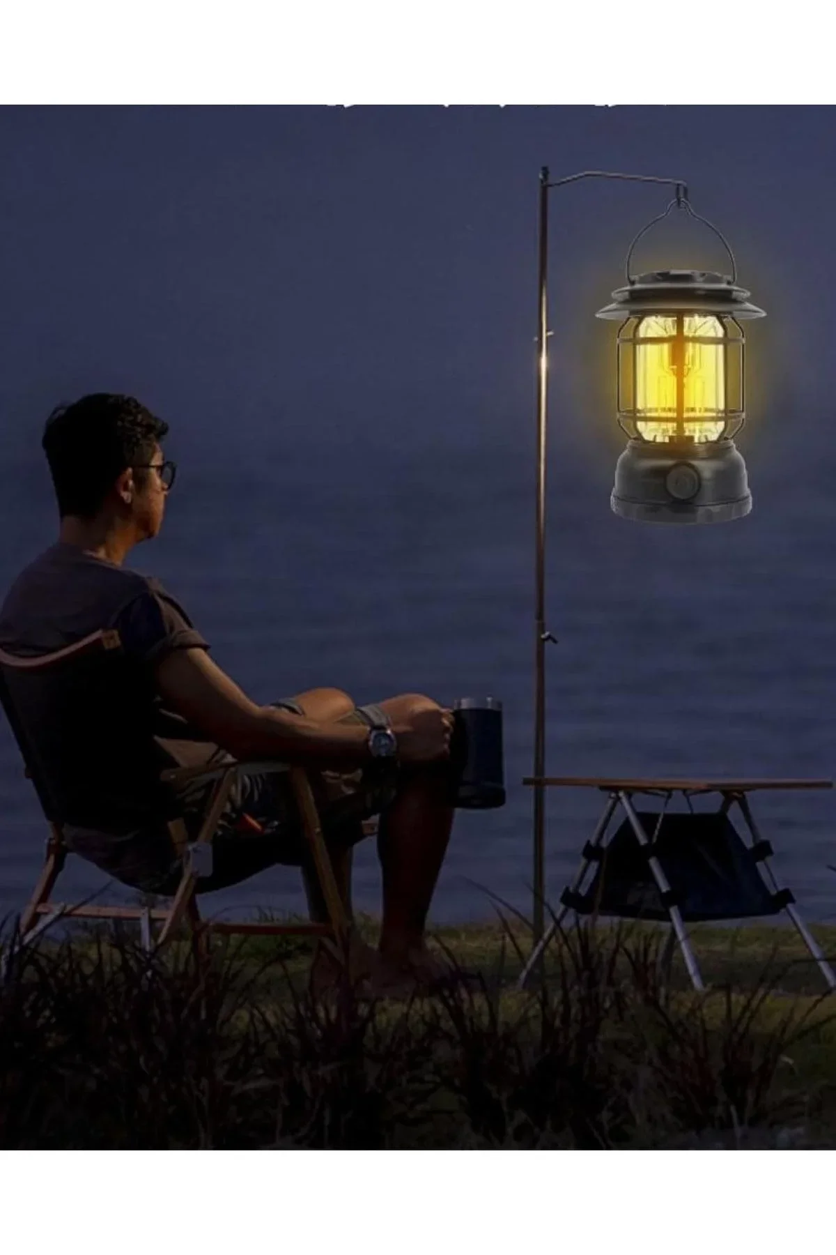 Usb Şarjlı Led Kamp Lambası - Bluetooth Müzik Çalar, El Feneri Ve Cep Telefonu Şarj Cihazı - Just Cheap Store Görsel 5
