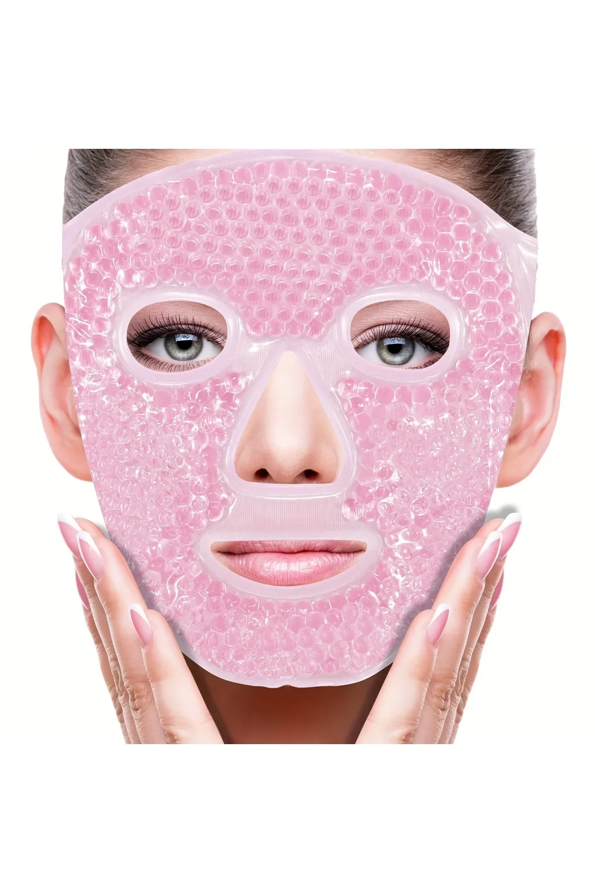 Terapi Jel Yüz Maskesi Soğuk Ve Sıcak Boncuklu Ayarlanabilir Maske (pembe) - Just Cheap Store Görsel 2