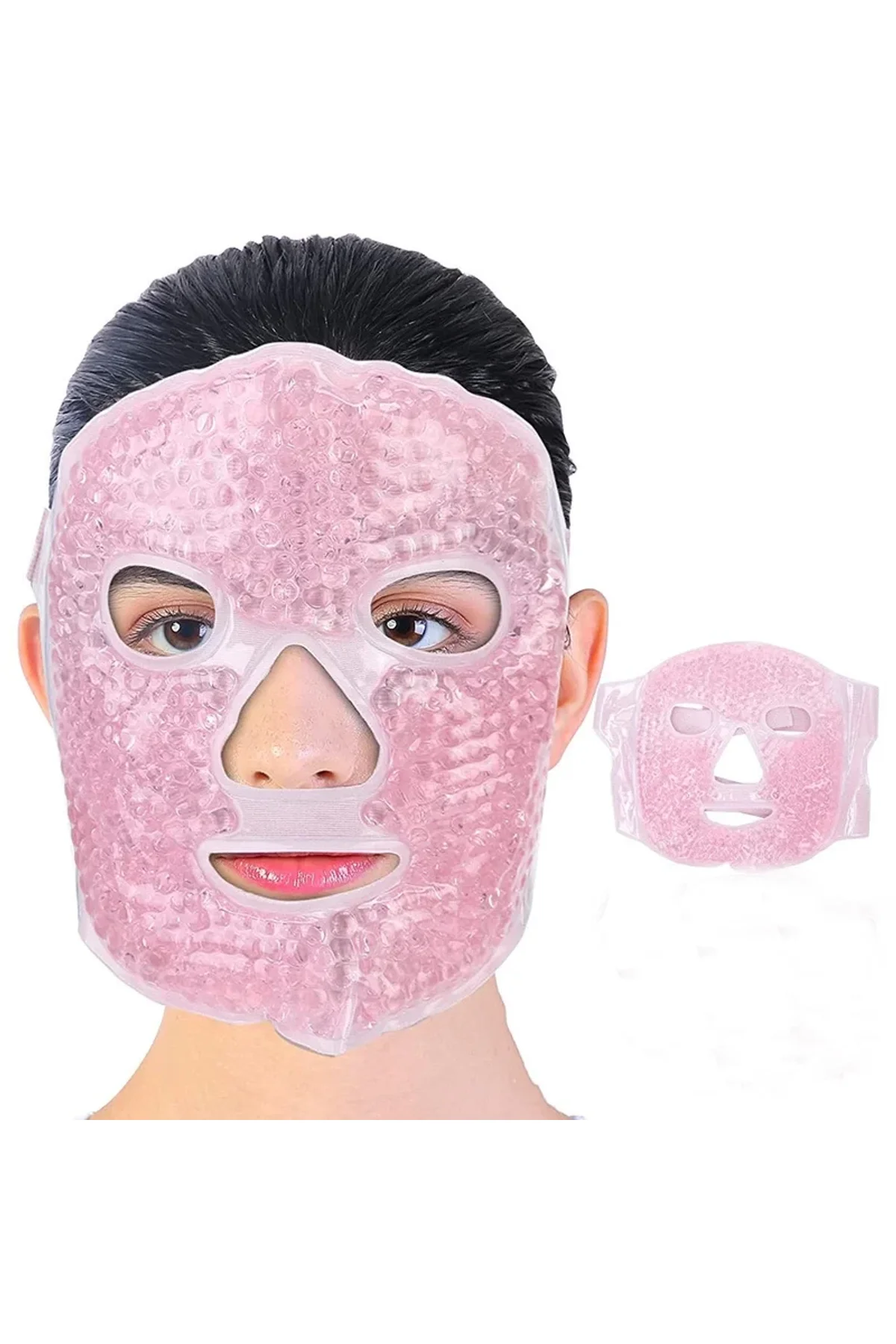 Terapi Jel Yüz Maskesi Soğuk Ve Sıcak Boncuklu Ayarlanabilir Maske (pembe) - Just Cheap Store Görsel 3