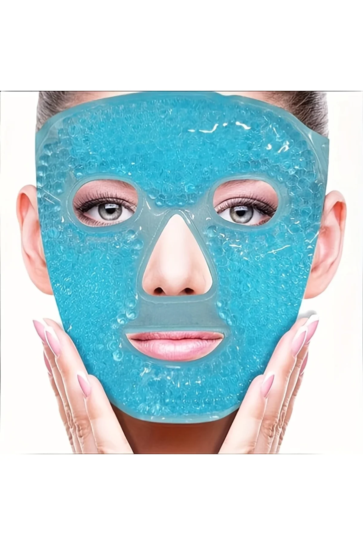 Terapi Jel Yüz Maskesi Soğuk Ve Sıcak Boncuklu Ayarlanabilir Maske (mavi) - Just Cheap Store Görsel 4
