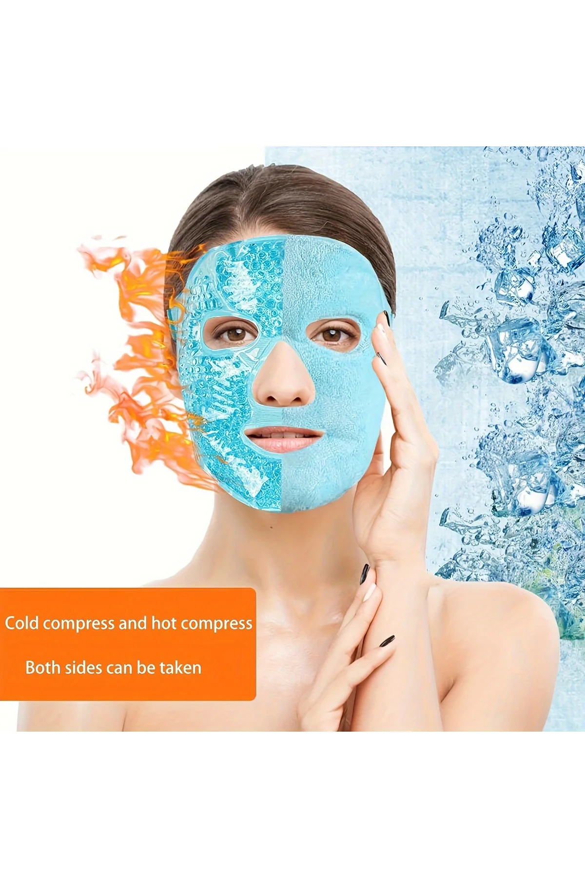 Terapi Jel Yüz Maskesi Soğuk Ve Sıcak Boncuklu Ayarlanabilir Maske (mavi) - Just Cheap Store Görsel 2