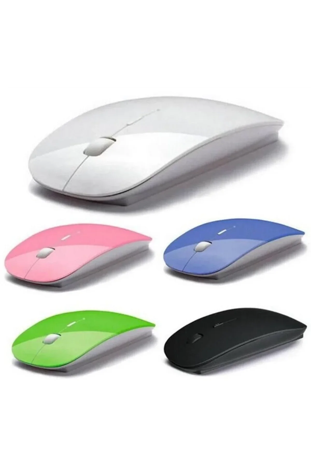 Ultra İnce Usb Bilgisayar Pc Dizüstü Masaüstü Kablosuz Mouse (beyaz) - Just Cheap Store Görsel 3