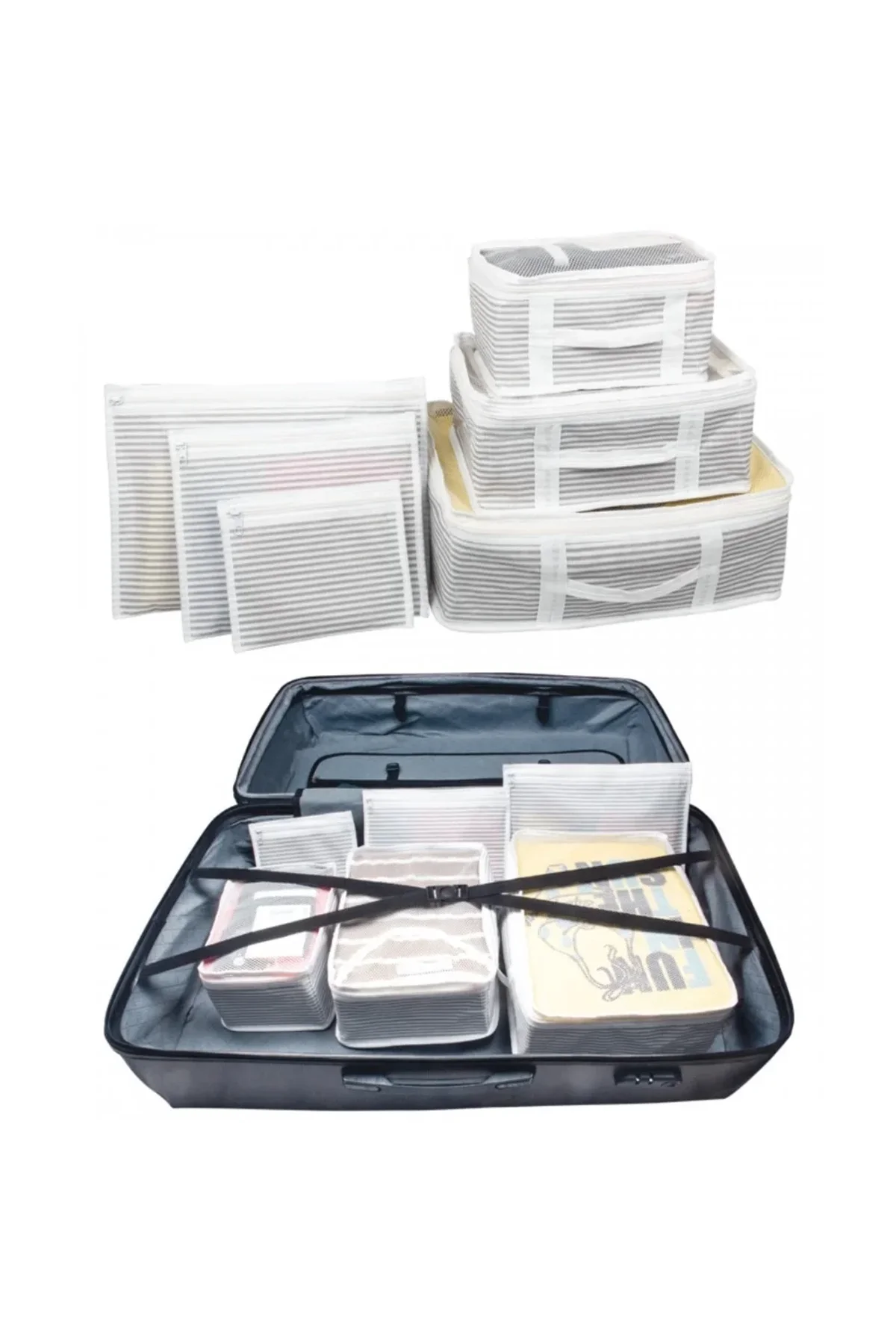 Bavul İçi Organizer Seti - Yatak Odası Organizer Set - Makyaj Organizer Mini Hurçlar (6 Parça) - Just Cheap Store Görsel 2