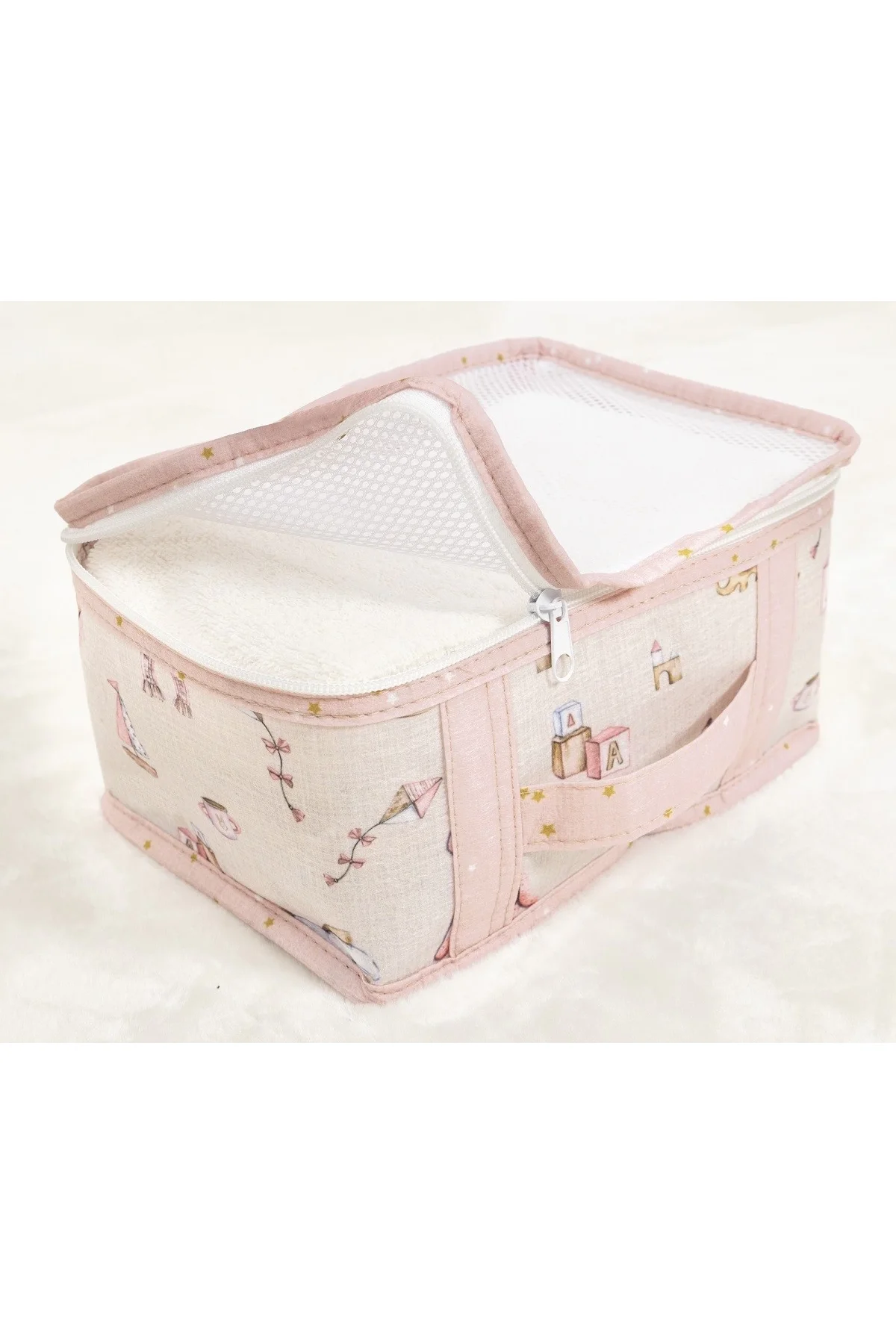 Baby 6'lı Desenli Fileli Bavul Valiz İçi Düzenleyici Çok Amaçlı Organizer (pembe) - Just Cheap Store Görsel 5