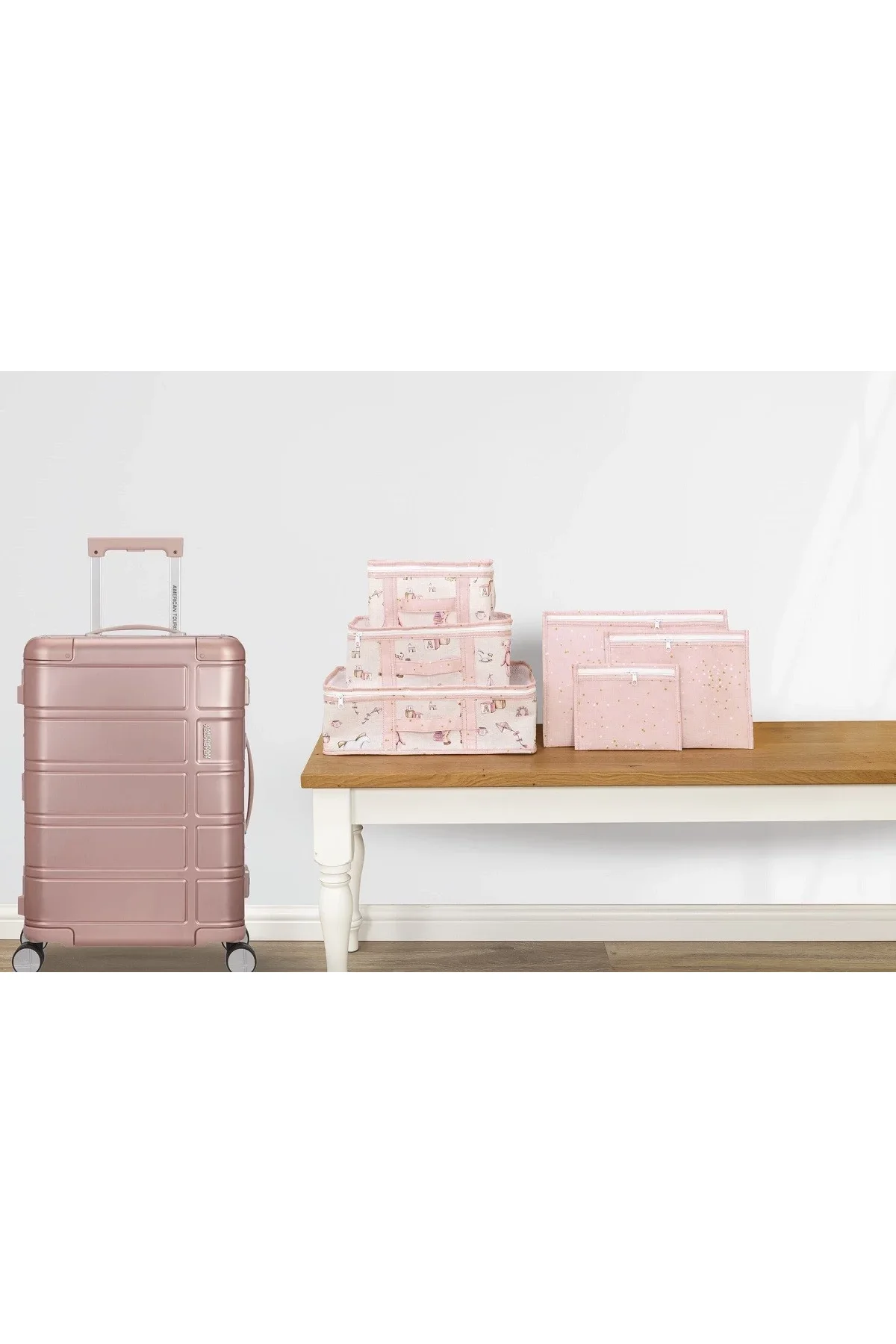 Baby 6'lı Desenli Fileli Bavul Valiz İçi Düzenleyici Çok Amaçlı Organizer (pembe) - Just Cheap Store Görsel 4