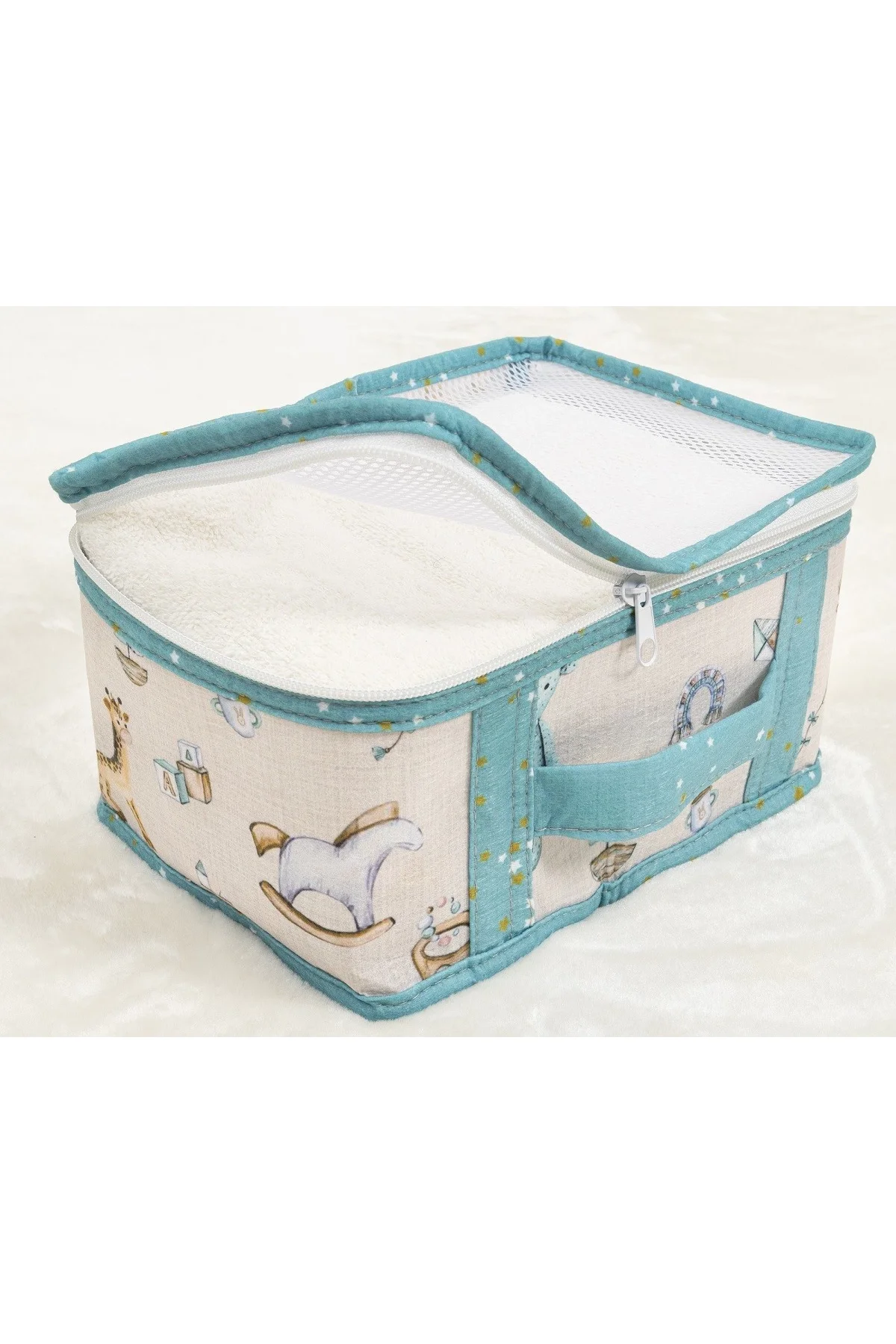 Baby 6'lı Desenli Fileli Bavul Valiz İçi Düzenleyici Çok Amaçlı Organizer (yeşil) - Just Cheap Store Görsel 5