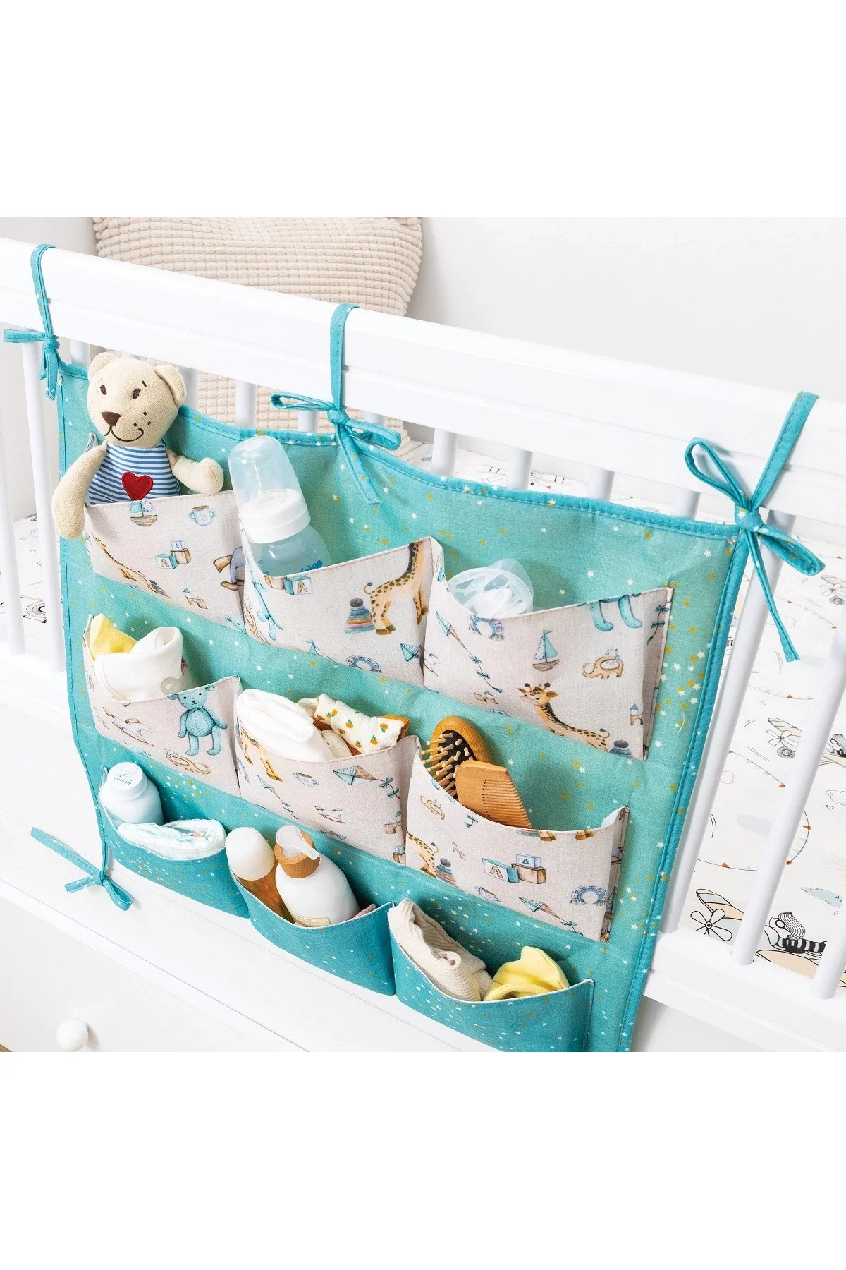 Baby 9 Cepli Bağlamalı Beşik Kenarı Düzenleyici (yeşil) - Just Cheap Store Görsel 5