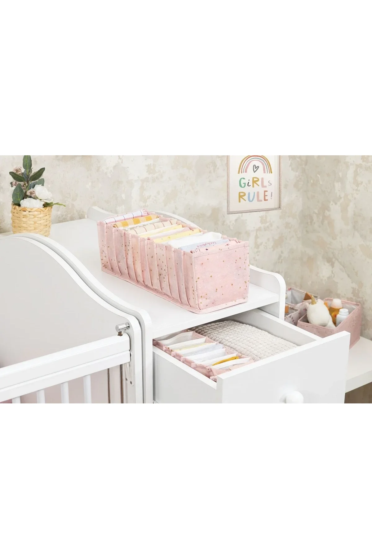 Baby Akordiyon Organizer Çekmece Düzenleyici Medium (pembe) - 04096 - Just Cheap Store Görsel 3