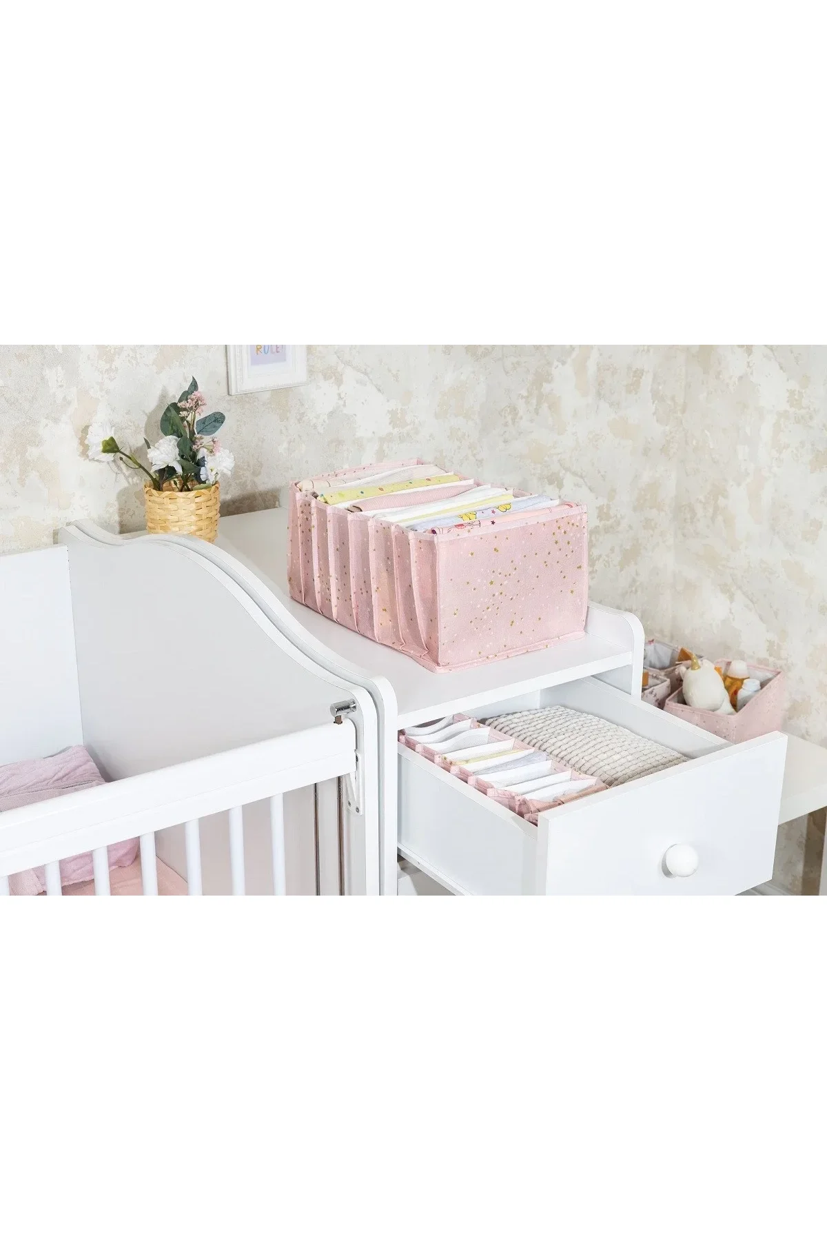 Baby Akordiyon Organizer Çekmece Düzenleyici Large (pembe) -04089 - Just Cheap Store Görsel 2