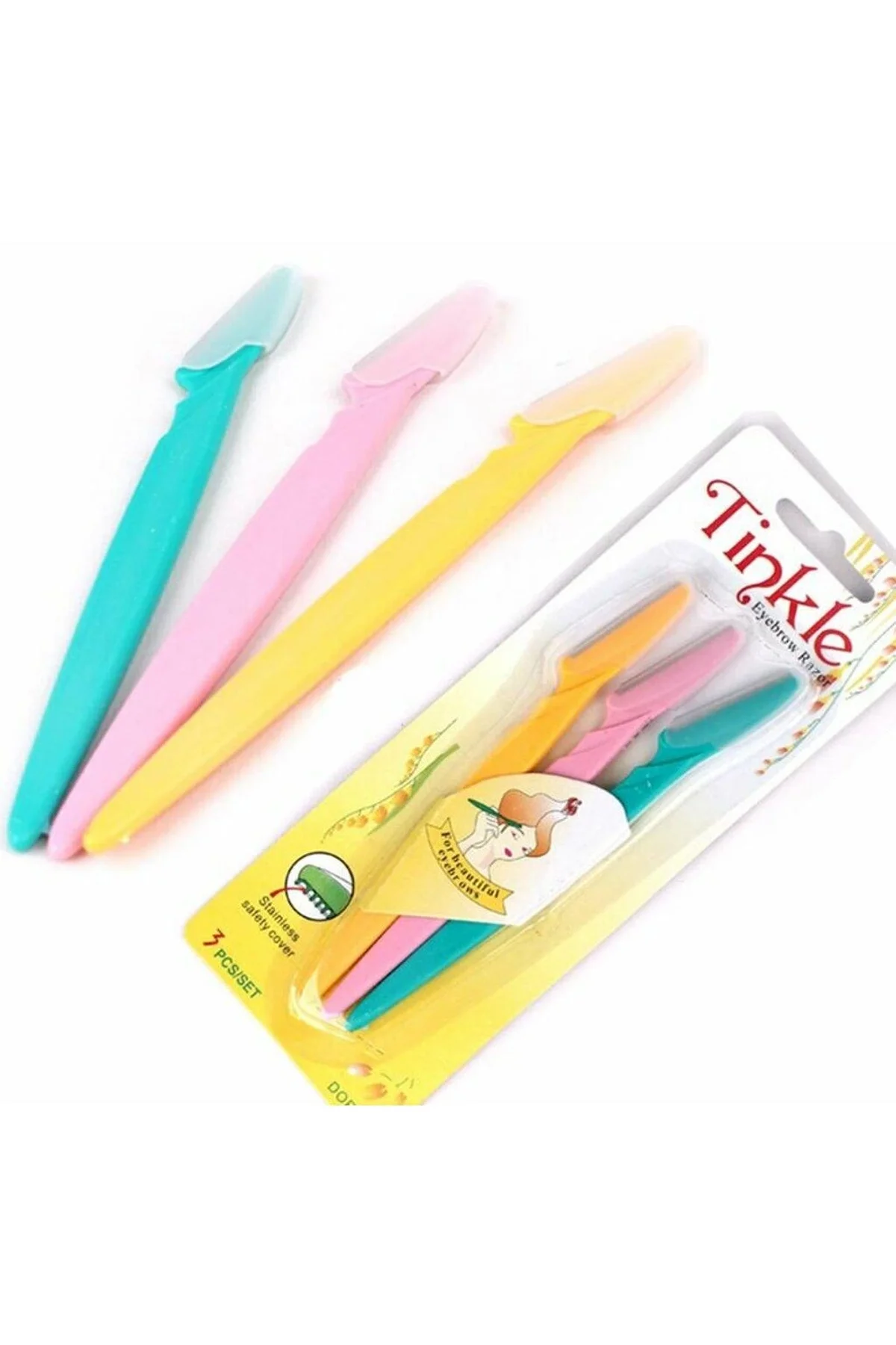 Tinkle Kaş Usturası 3'lü Set - Mükemmel Kaşlar İçin Hassas Ve Etkili Aracınız - Just Cheap Store Görsel 5