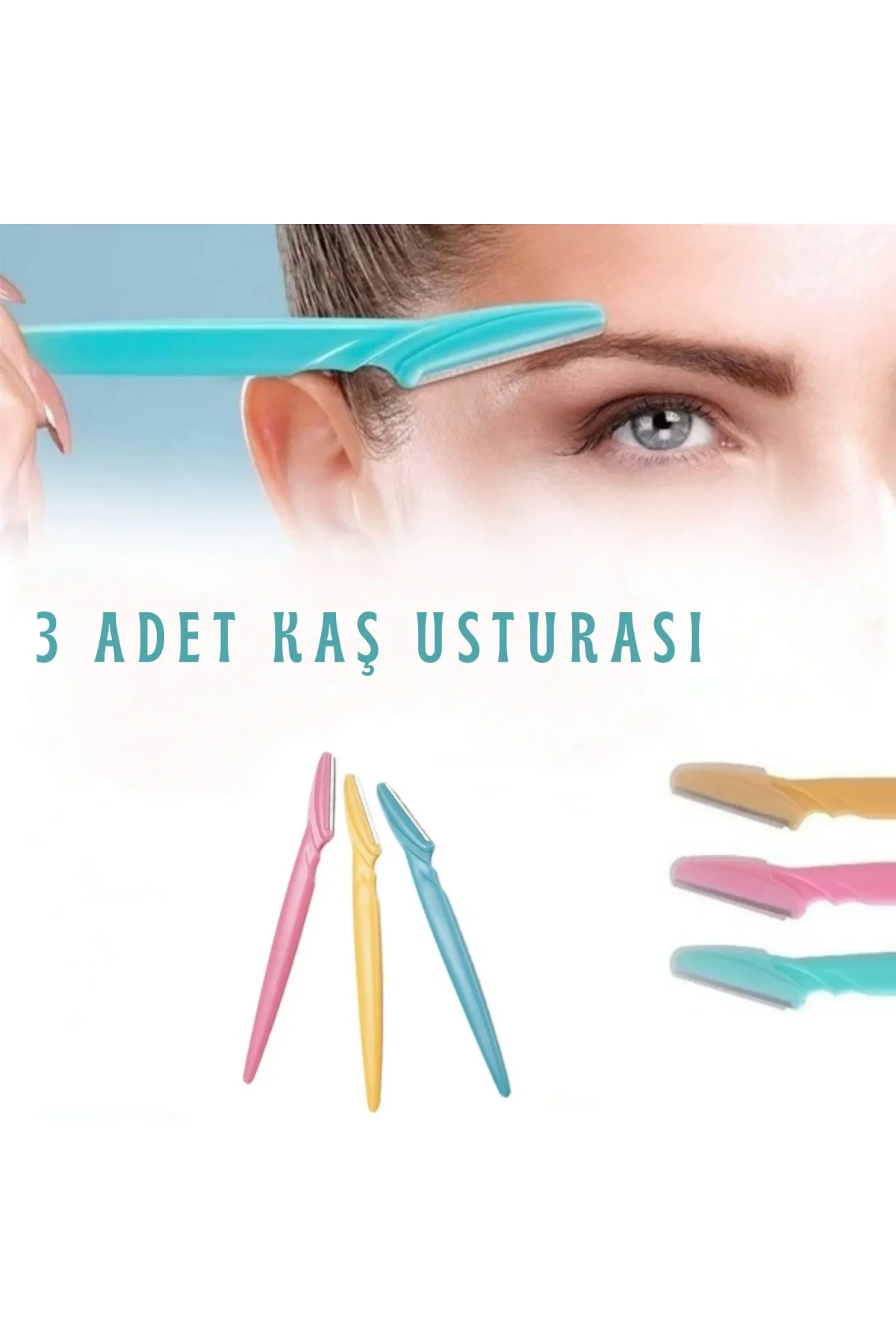 Tinkle Kaş Usturası 3'lü Set - Mükemmel Kaşlar İçin Hassas Ve Etkili Aracınız - Just Cheap Store Görsel 2