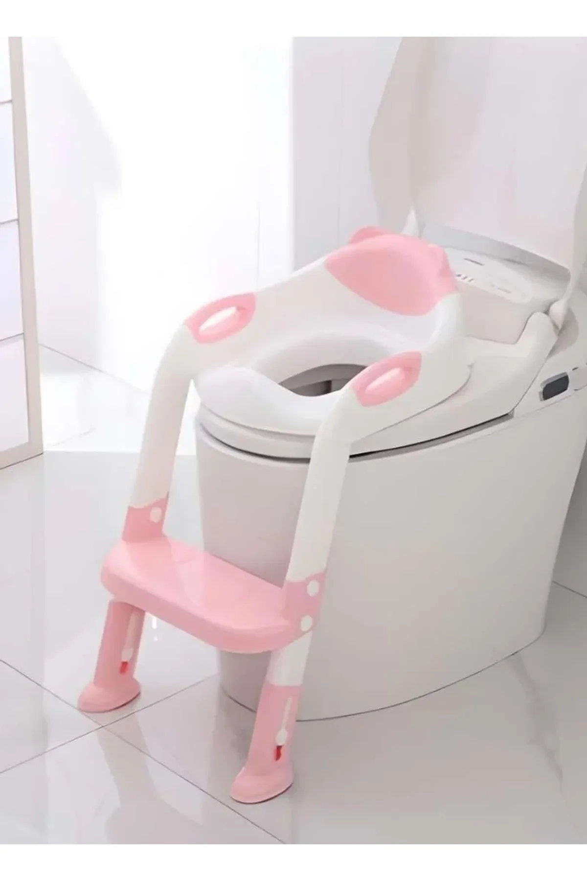 Softy Merdivenli Tuvalet Adaptörü - Çocuğunuz İçin Güvenli Ve Konforlu Tuvalet Eğitimi Pembe - Just Cheap Store Görsel 2