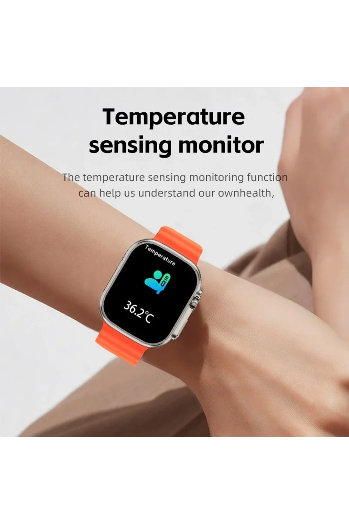 Ws28 Ultra 49mm Siri Tansiyon Ateş Nabız Ölçer Akıllı Saat - Just Cheap Store Görsel 4