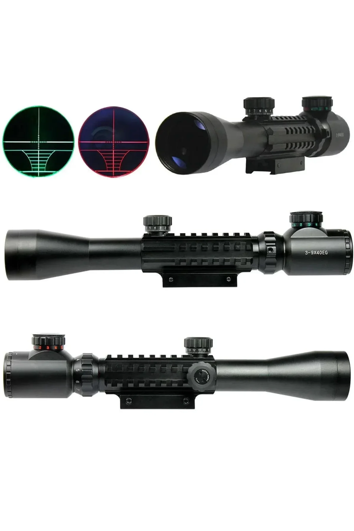 3-9x40 Zoomlu Keskin Nişancı Dürbünü Kızaklı - Just Cheap Store Görsel 3