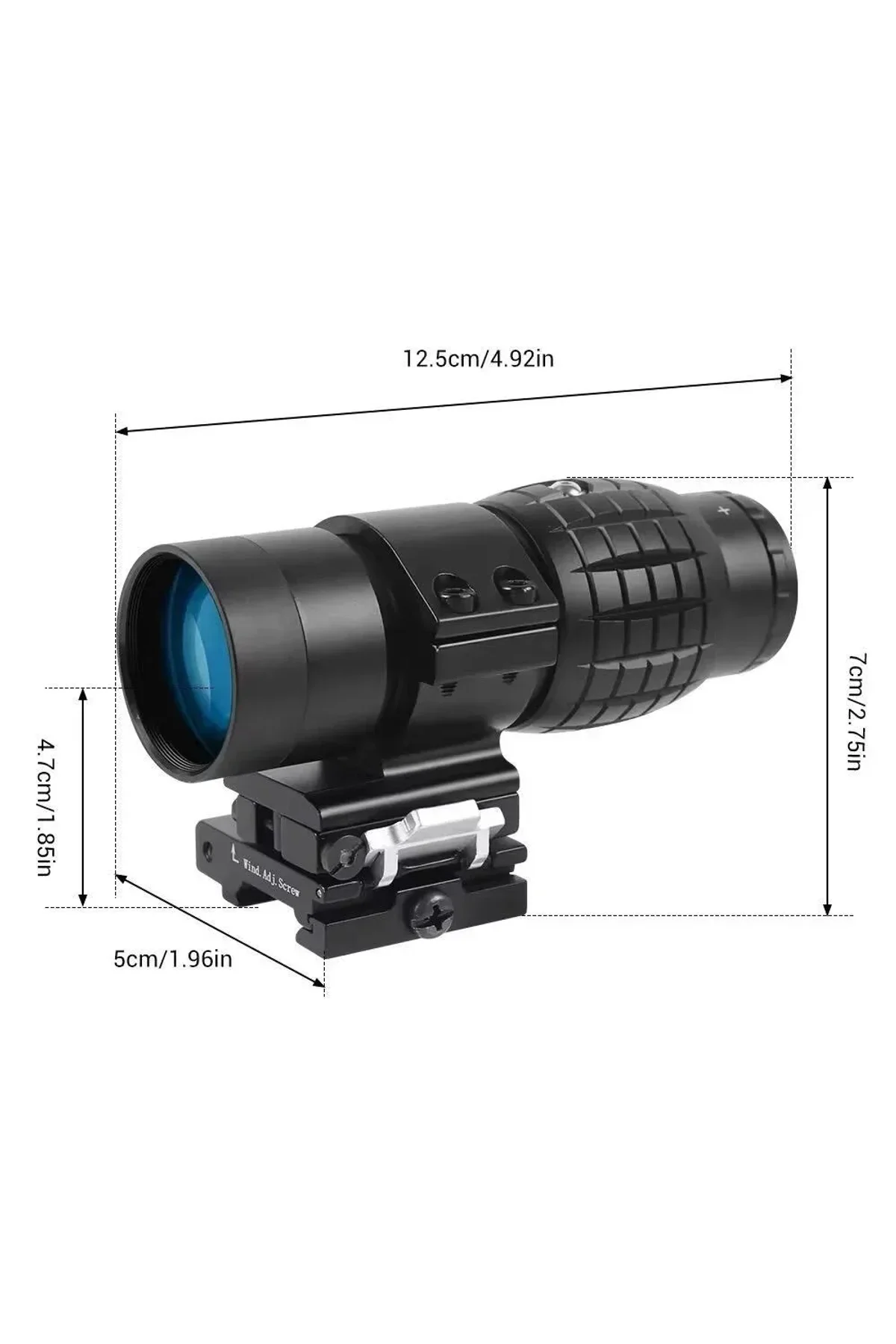 Magnifier 3x Yakınlaştırmalı Dürbün - 22mm Ray Uyumlu, Katlanır Yaylı Ayaklı - Just Cheap Store Görsel 3