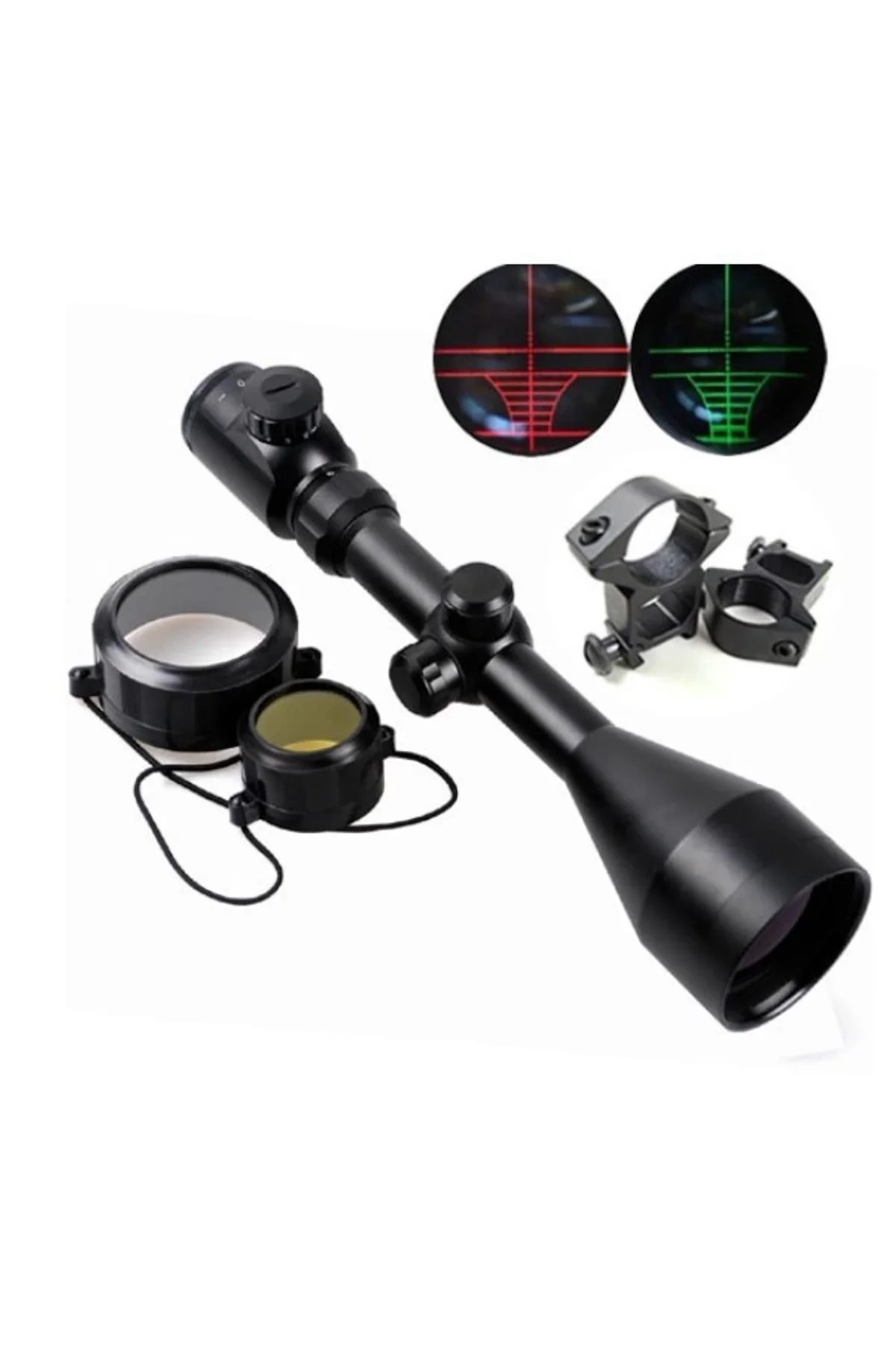 3-9x56eg Yüksek Kaliteli Çıft Işık Kırmızı,yeşil Kaynaklı Avcılık Süfer Dürbün(b)