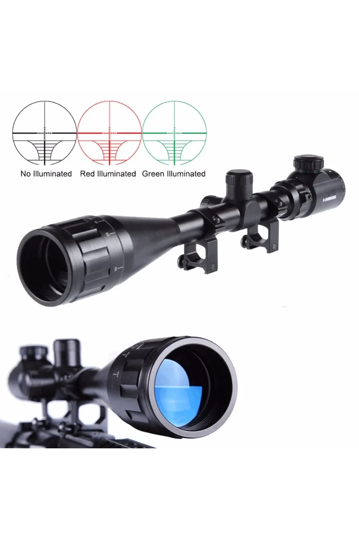 4-16x50 Aoeg Zoomlu Dürbünü Çift Işıklı Kırmızı,yeşil Kaynaklı Avcılık Dürbün - Just Cheap Store Görsel 2