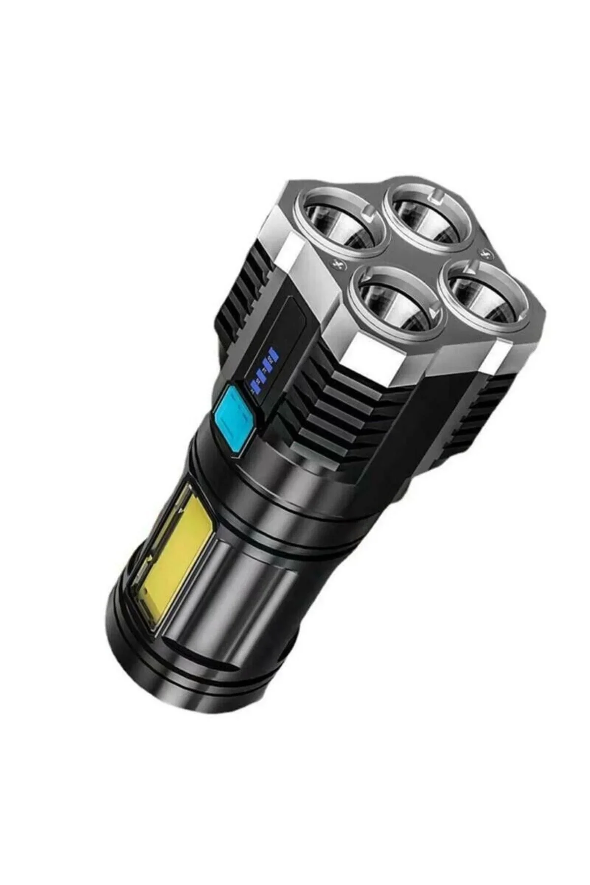 Ultra Parlak El Feneri Usb Şarj 4 Led+yan Cob Led Taktik Günlük Hayat Kamp Avcılık El Feneri - Just Cheap Store Görsel 4