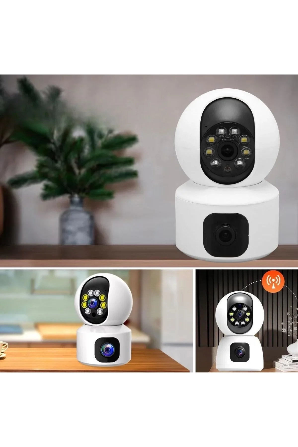 Yosee Uygulama Çift Kameralı Wifi Bağlantılı Gece Görüşlü Ev Tipi Güvenlik Kamerası - Just Cheap Store Görsel 4
