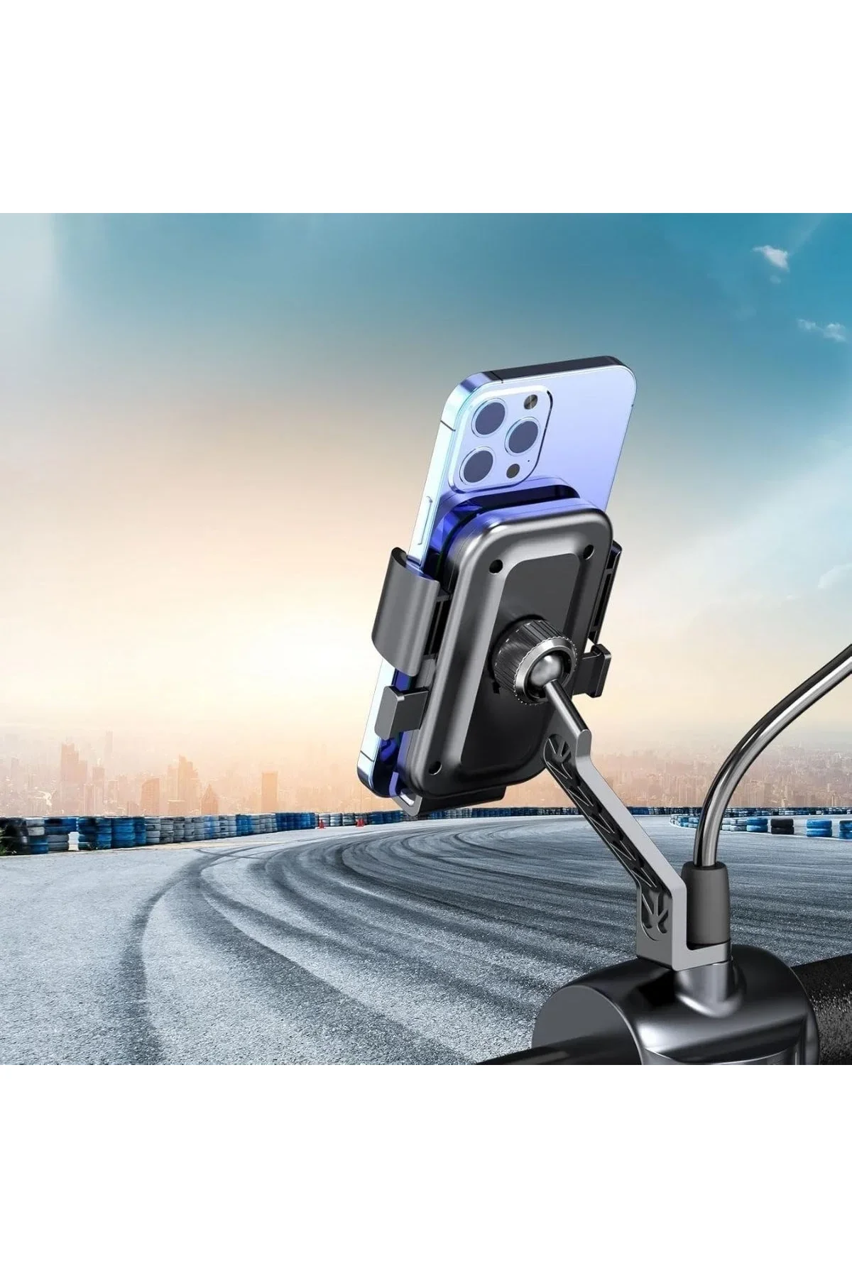 Motor,motosiklet,bisiklet ,scooter İçin 360 Derece Dönebilen Dikiz Aynası Versiyonu Telefon Tutucu A - Just Cheap Store Görsel 3