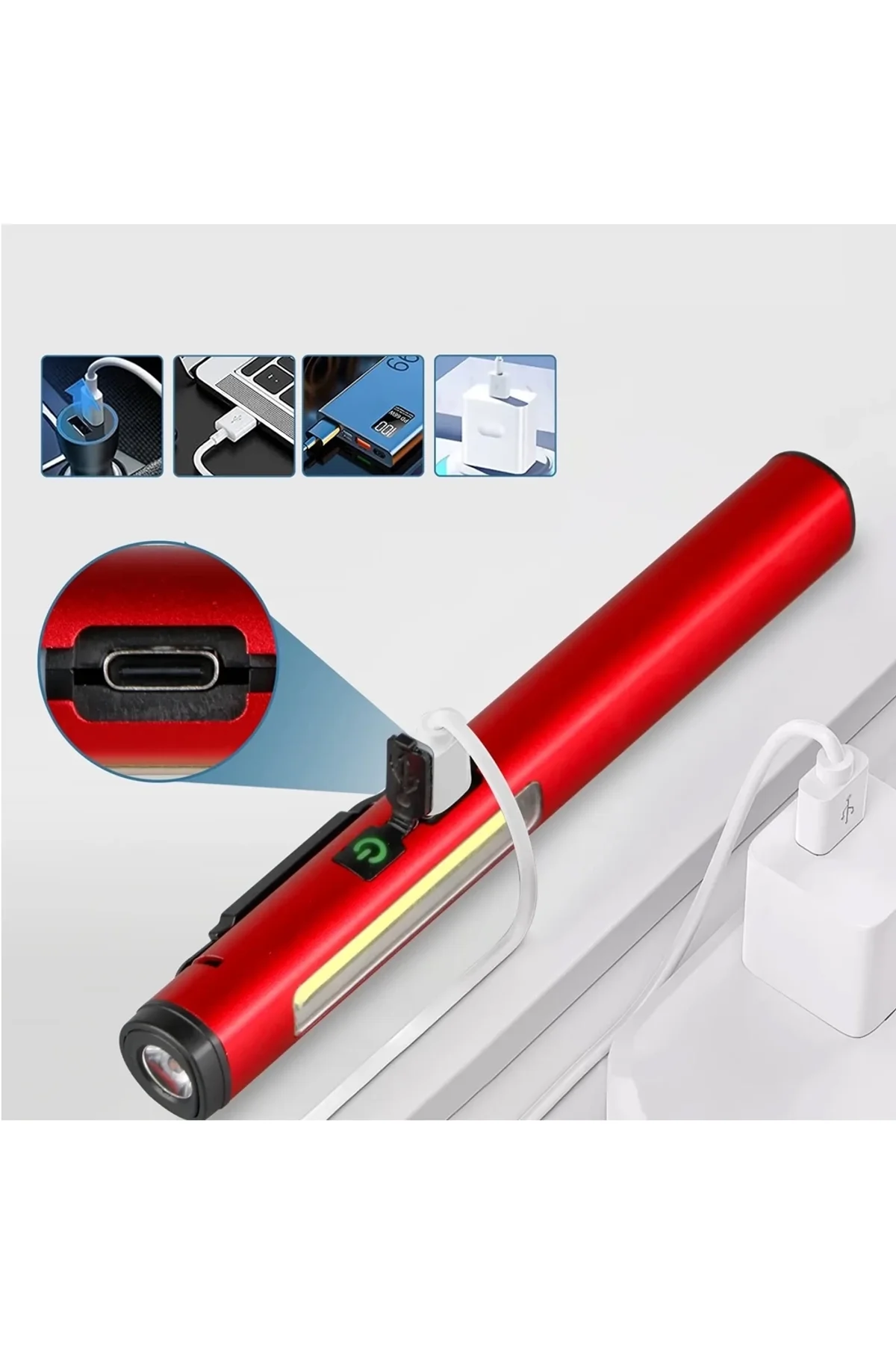 Şarjlı Mıknatıslı Çalışma Lambası Cep Feneri Wt-307-s