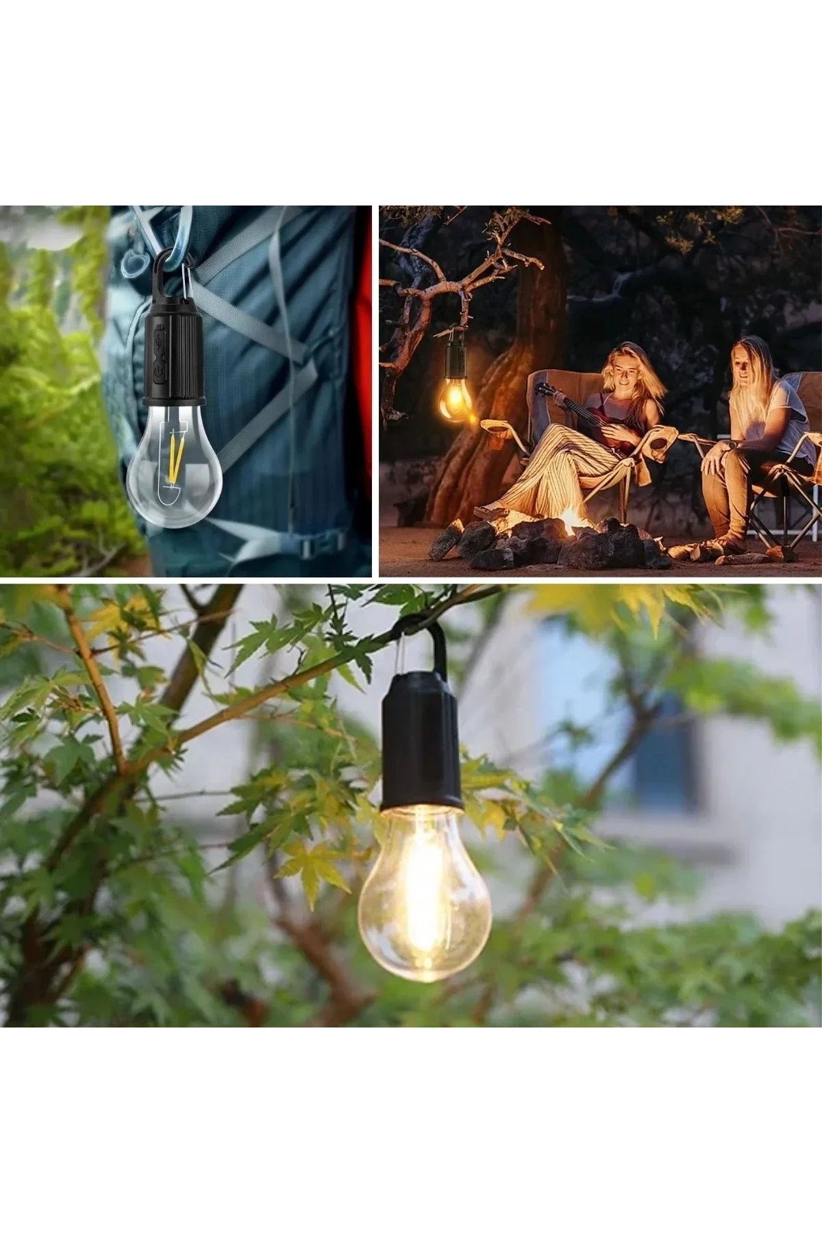 Şarj Olabilen 3 Farklı Mod Led'li Kendiliğinden Asma Kancalı Kamp,dış Cephe Lambası - Just Cheap Store Görsel 4