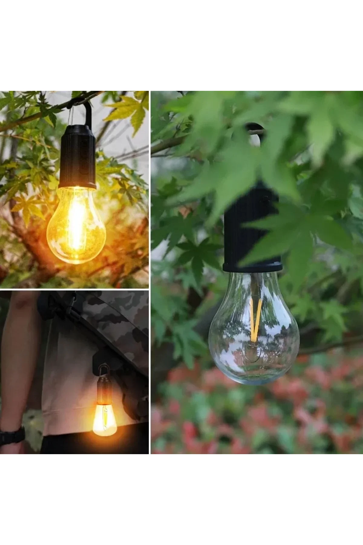 Şarj Olabilen 3 Farklı Mod Led'li Kendiliğinden Asma Kancalı Kamp,dış Cephe Lambası - Just Cheap Store Görsel 5