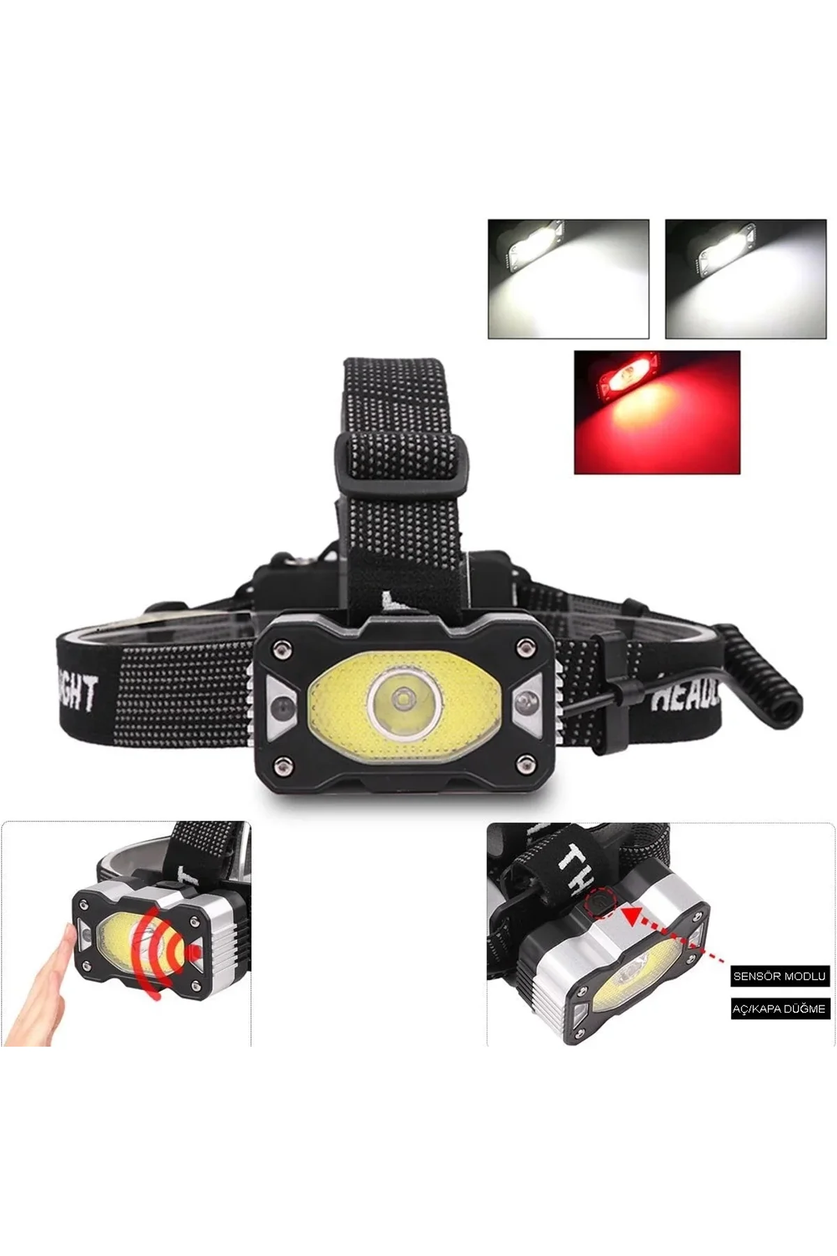 4 Modlu Sensörlü Şarjlı Güçlü Kafa Lambası Wt-248 - Just Cheap Store Görsel 2