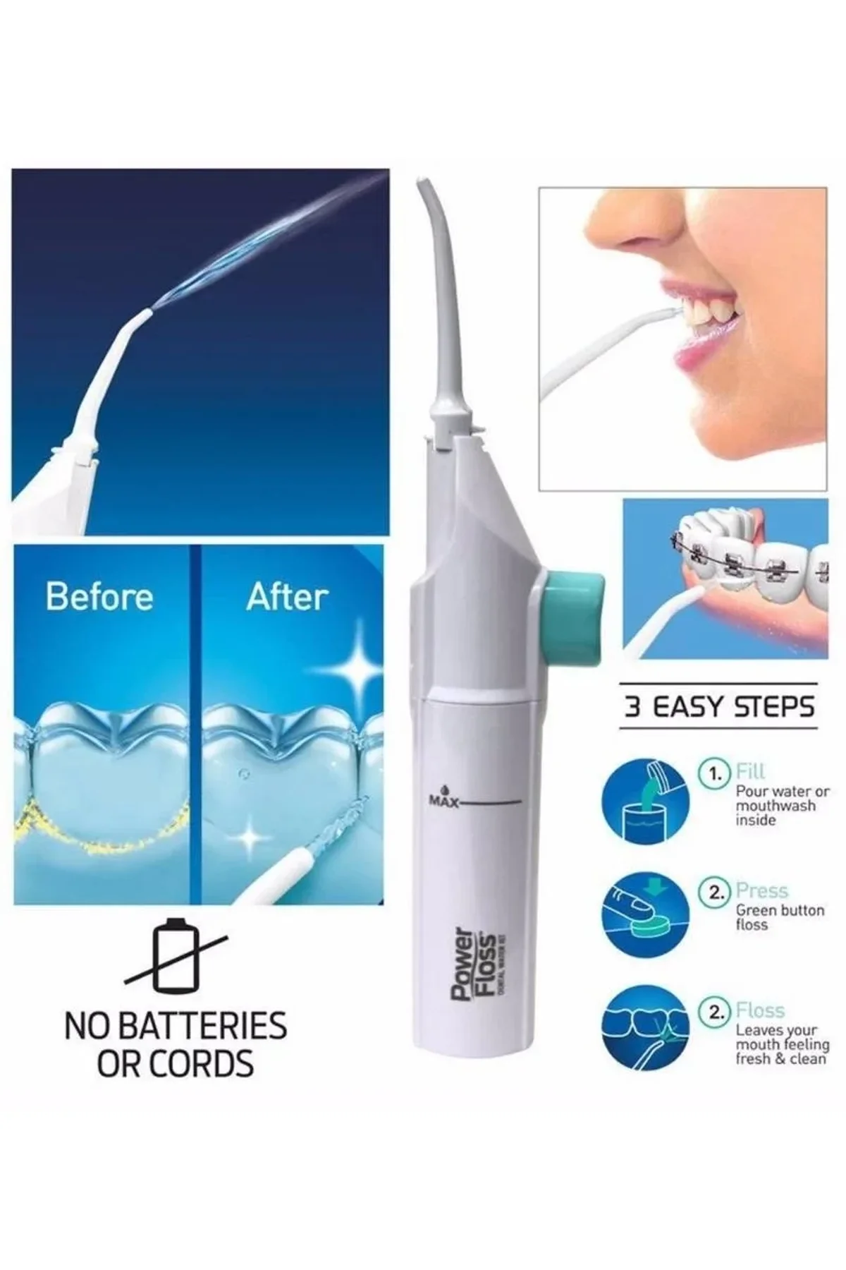 Kulak Temizleme Ve Power Floss Diş Temizleme Seti | Mekanik Ağız Bakımı - Just Cheap Store Görsel 4