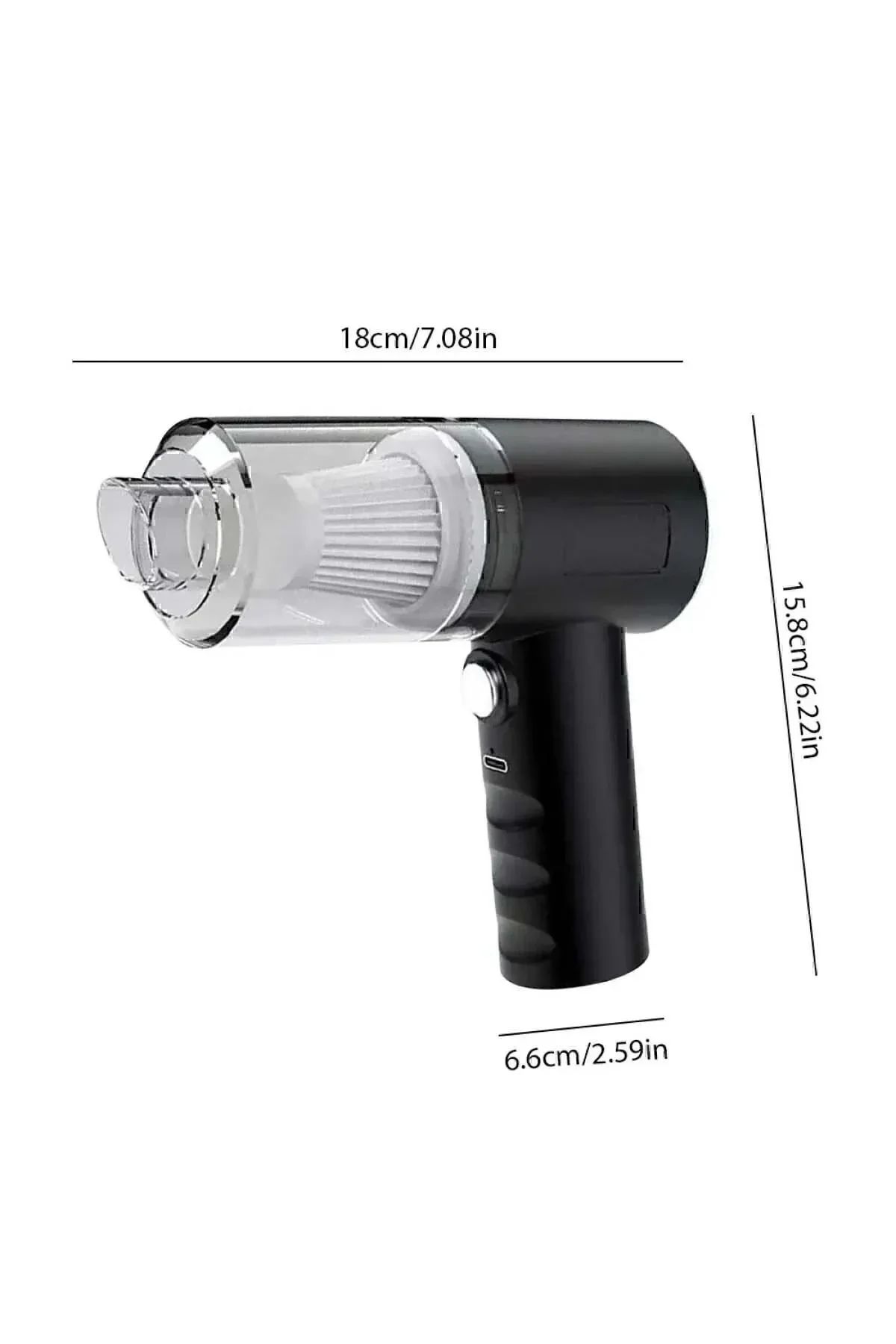Mini Vakumlu Araç Süpürgesi El Süpürgesi Şarjlı Çok Fonksiyonlu Ev Aleti - Just Cheap Store Görsel 5