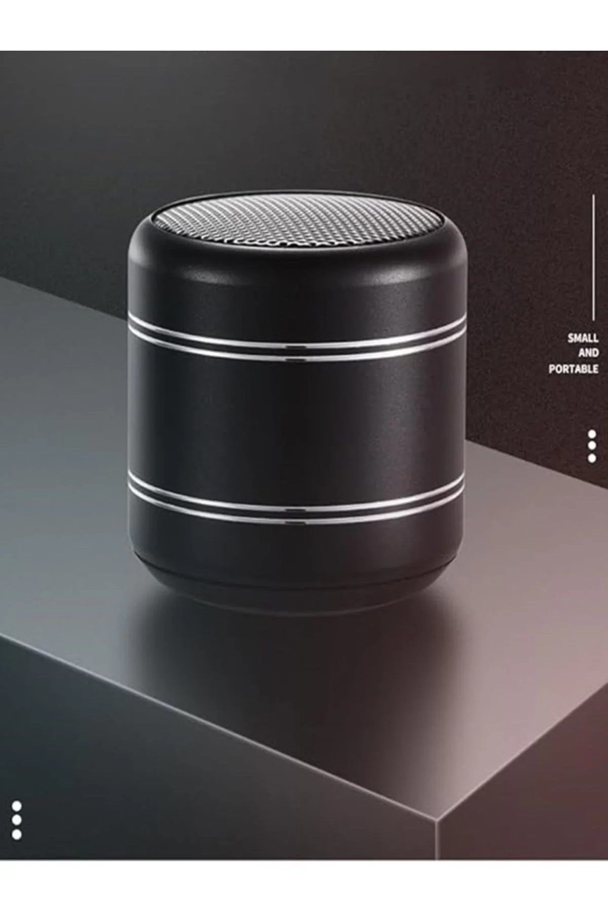 Mini Alüminyum Tws Kablosuz Bluetooth Hoparlör – Yuvarlak Metal Tasarım, Yüksek Bas Ve Taşınabilir Ö