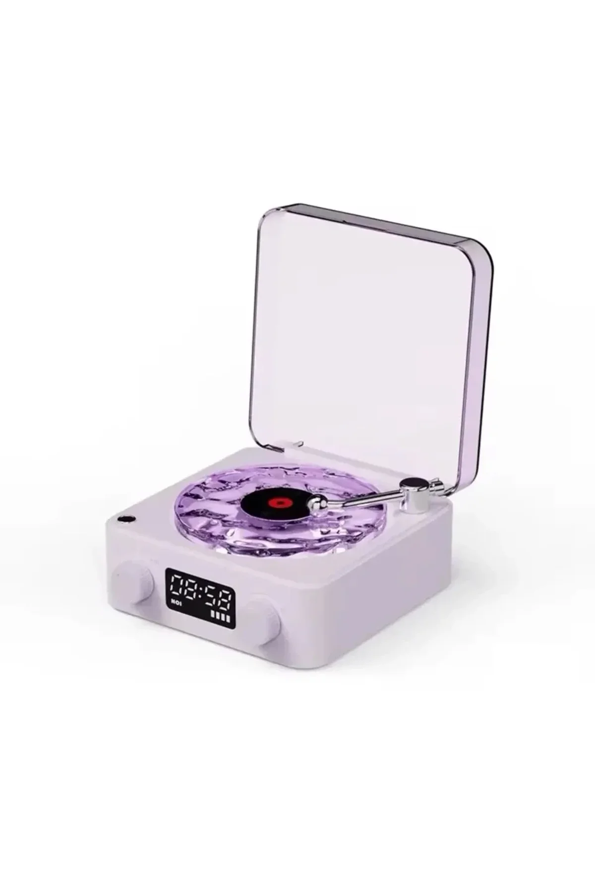 Waves Nostalji Plak Görünümlü Bluetooth Hoparlör 3d Ses Dalgası Retro Müzik Plak Mor - Just Cheap Store Görsel 2